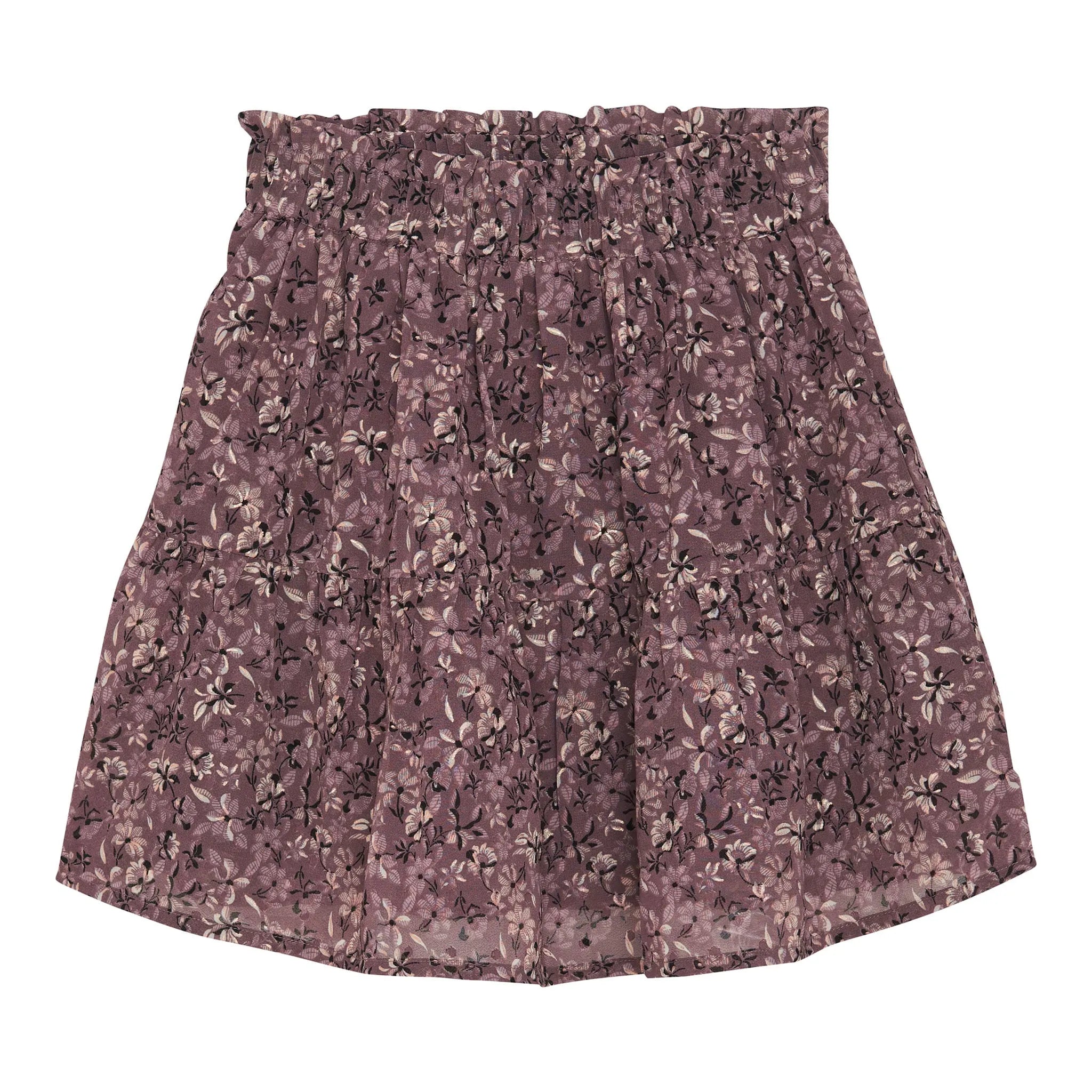 Elegant Gold Dobby Skirt in Flint - Women's High Waist Pleated Midi Skirt for Office, Party & Special Occasions