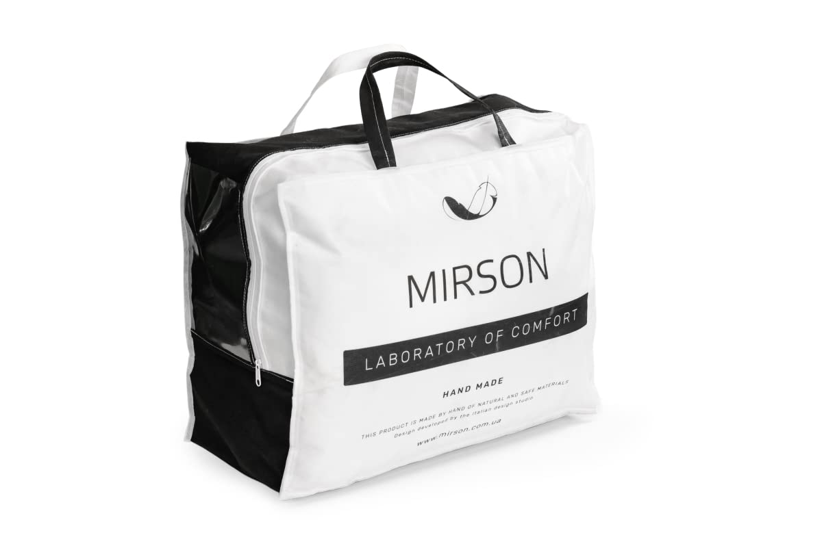 Premium MIRSON White Feather Goose Down Comforter - 700 Fill Power, Twin XL Size, 2900g Warmth, 100% Natural Cotton Cover (White) - Luxury Bedding for Winter, Guest Rooms & Cozy Home Decor