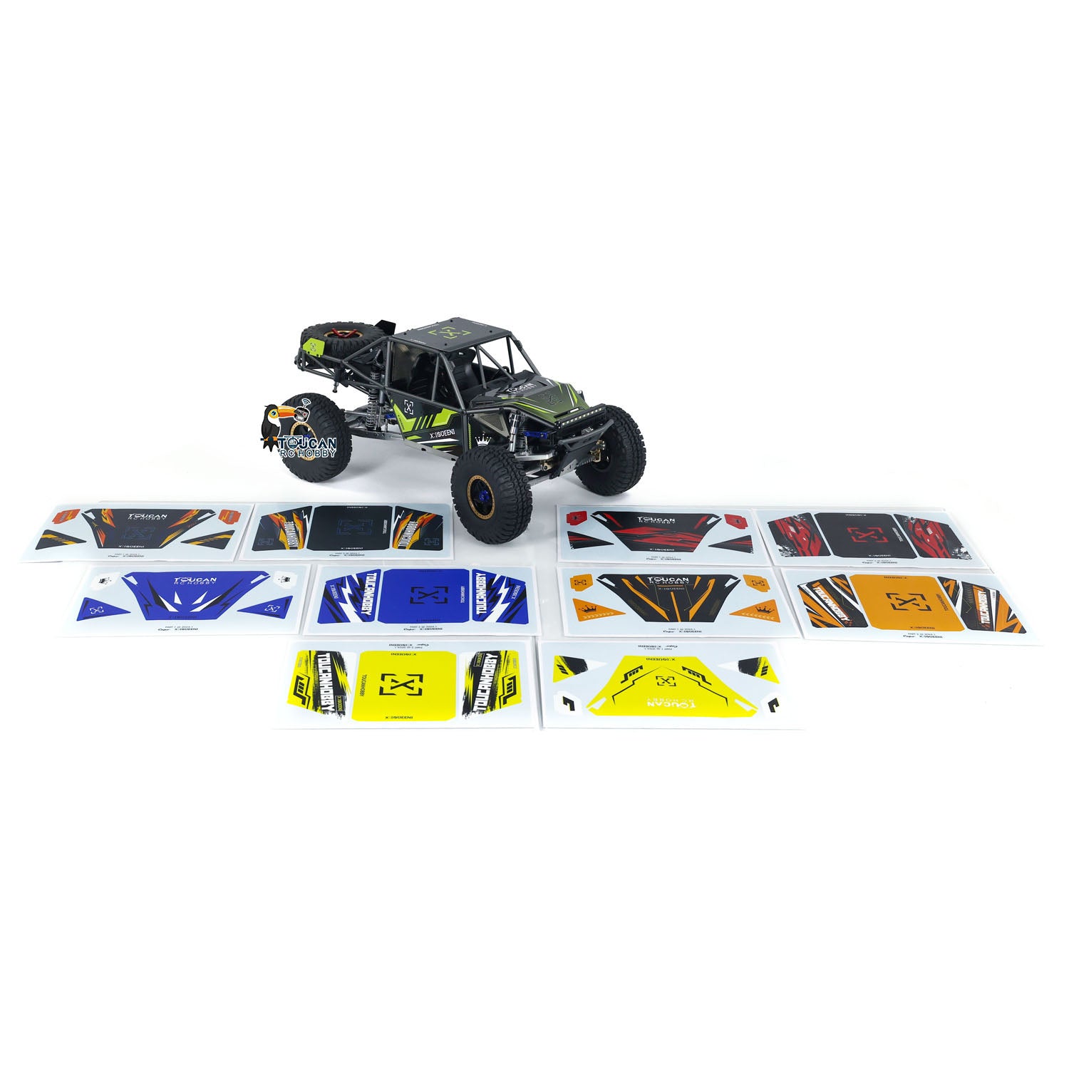 Custom PVC Waterproof Decal Stickers for Capo 1/8 U4 CD1582X RC Crawler - Durable Toucan Design for RC Hobby Vehicles - Perfect for Off-Road Climbing & RC Car Customization