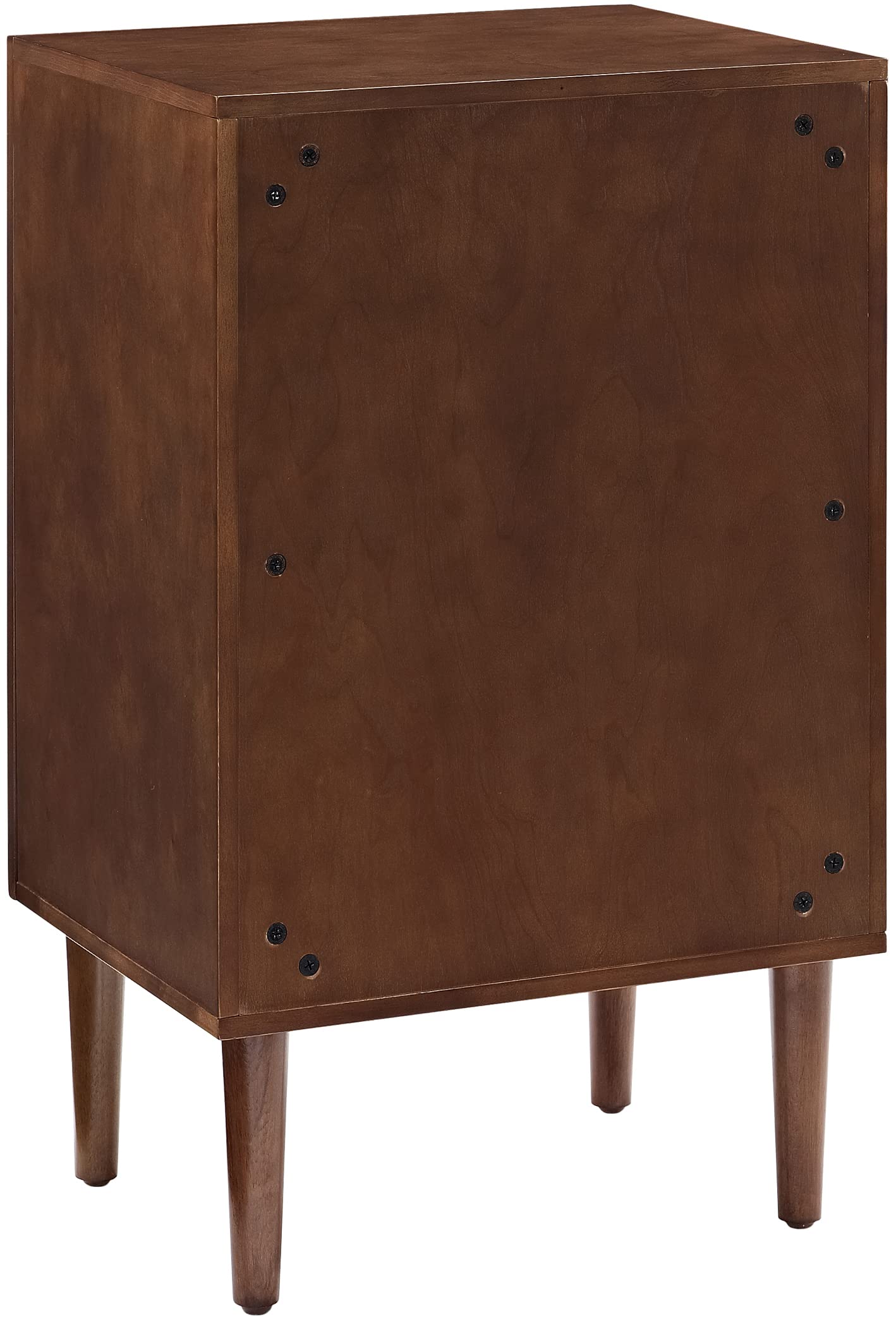Crosley Everett Vinyl Record Player Stand with Storage - Mahogany Wood Media Console for Turntables & LP Collections | Perfect for Living Room, Home Theater & Music Room Decor