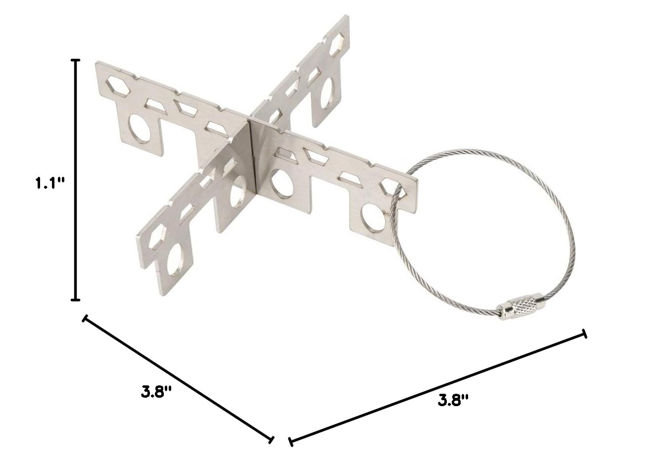 Portable Outdoor Picnic Alcohol Stove Cross Stand - Stainless Steel Liquid & Solid Fuel Rack Bracket Holder for Camping, Hiking & Backpacking - Compact Support for Alcohol Stoves & Burners