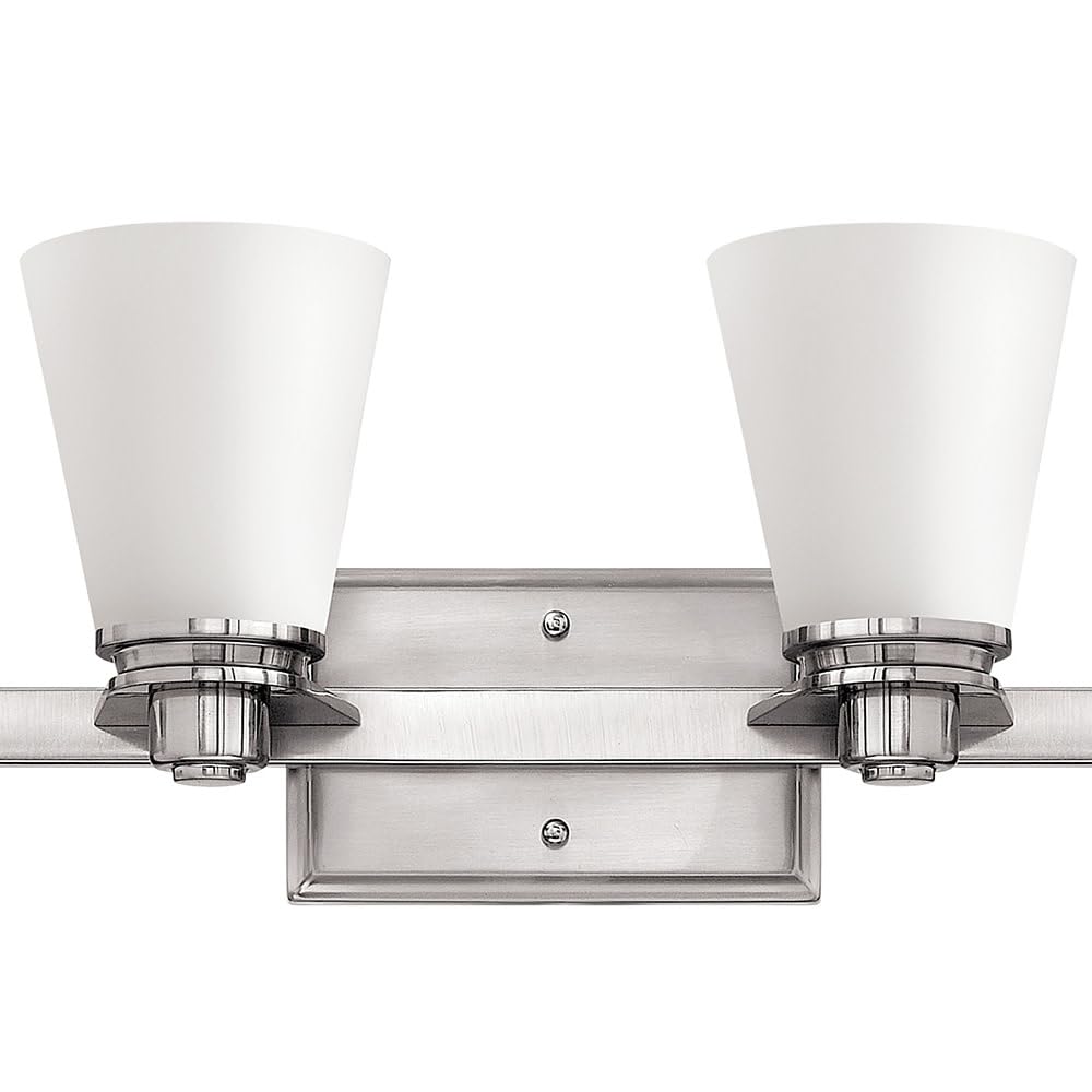 Hinkley Avon Collection Traditional 4-Light Bathroom Vanity Light Fixture in Brushed Nickel - Perfect for Modern and Classic Bathroom Decor