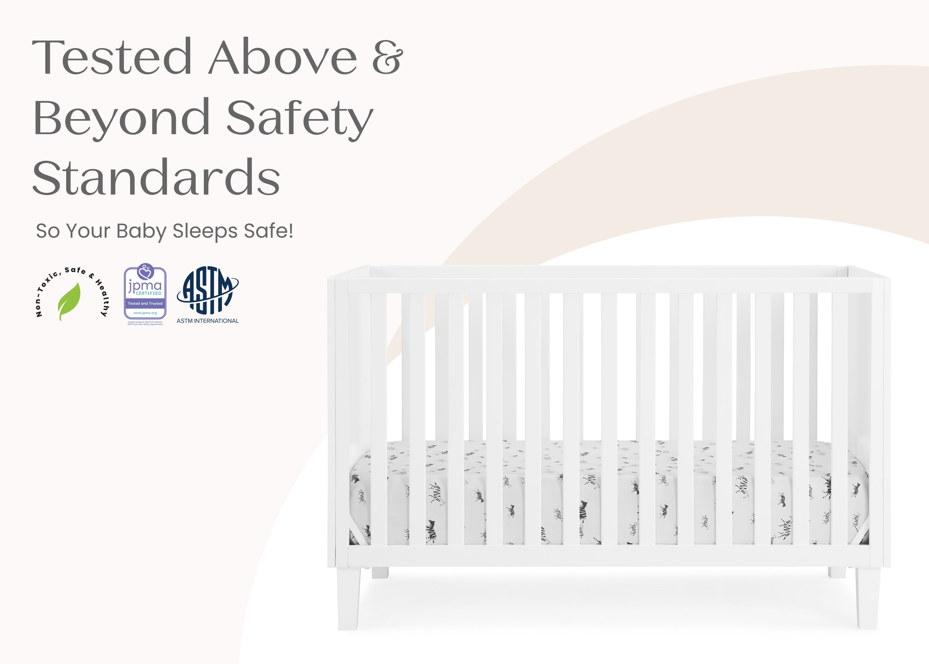 Sonny 4-in-1 Convertible Baby Crib - Toddler Bed, Daybed & Full-Size Bed - Safe Nursery Furniture for Boys & Girls - Perfect for Bedrooms, Daycare & Guest Rooms