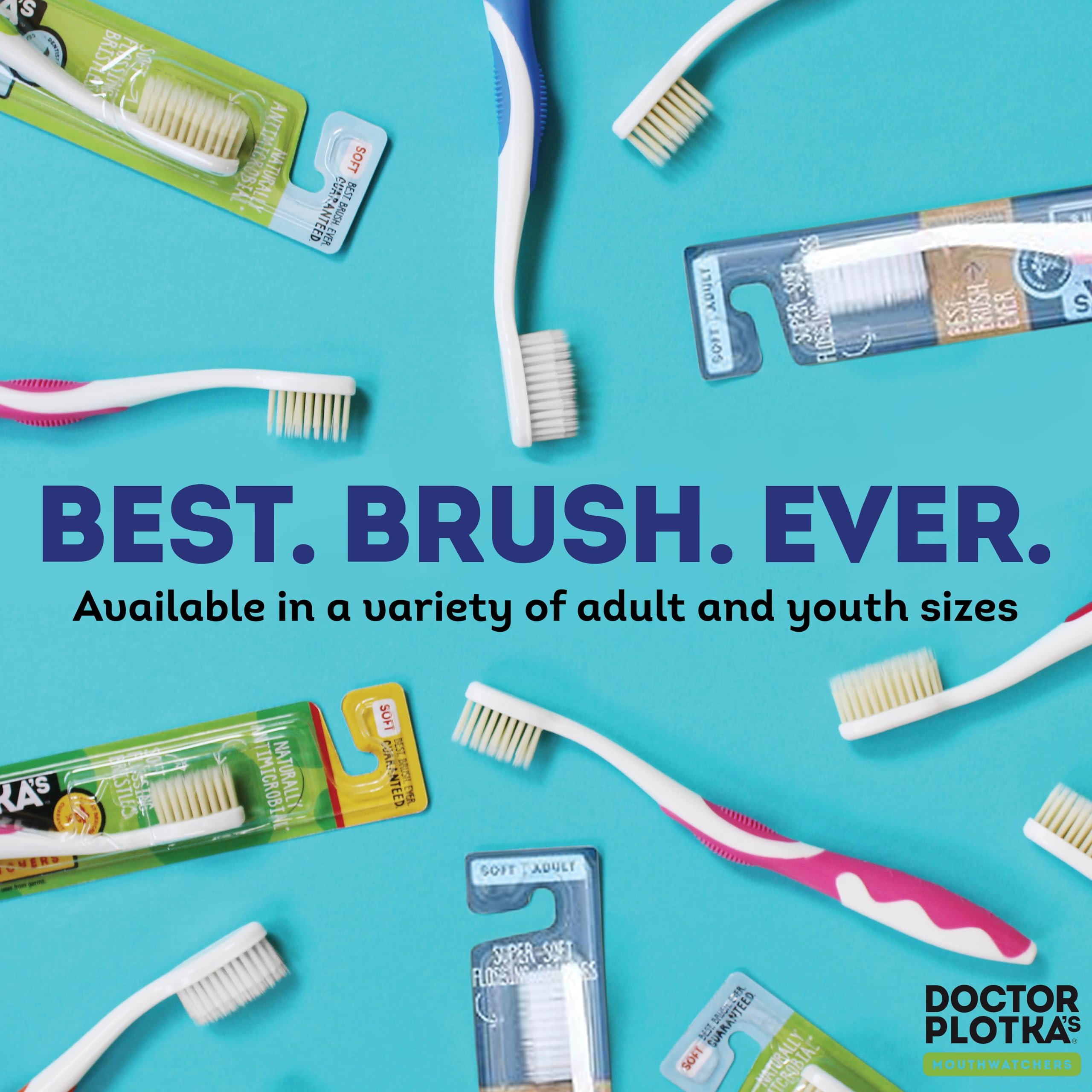MOUTHWATCHERS Soft Bristle Toothbrush for Adults - Gentle Dental Care for Sensitive Teeth & Gums - Flossing Bristles Technology - Ultra Clean Manual Toothbrush - Turquoise (1 Pack) | Perfect for Travel, Daily Oral Hygiene & Gum Protection