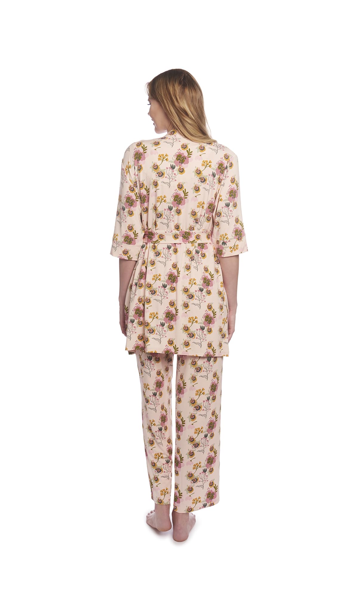 5-Piece Maternity & Nursing Pajama Set - Soft Cotton Breastfeeding Sleepwear for Mom and Baby | Comfortable Pregnancy & Postpartum Loungewear for Nursing Mothers