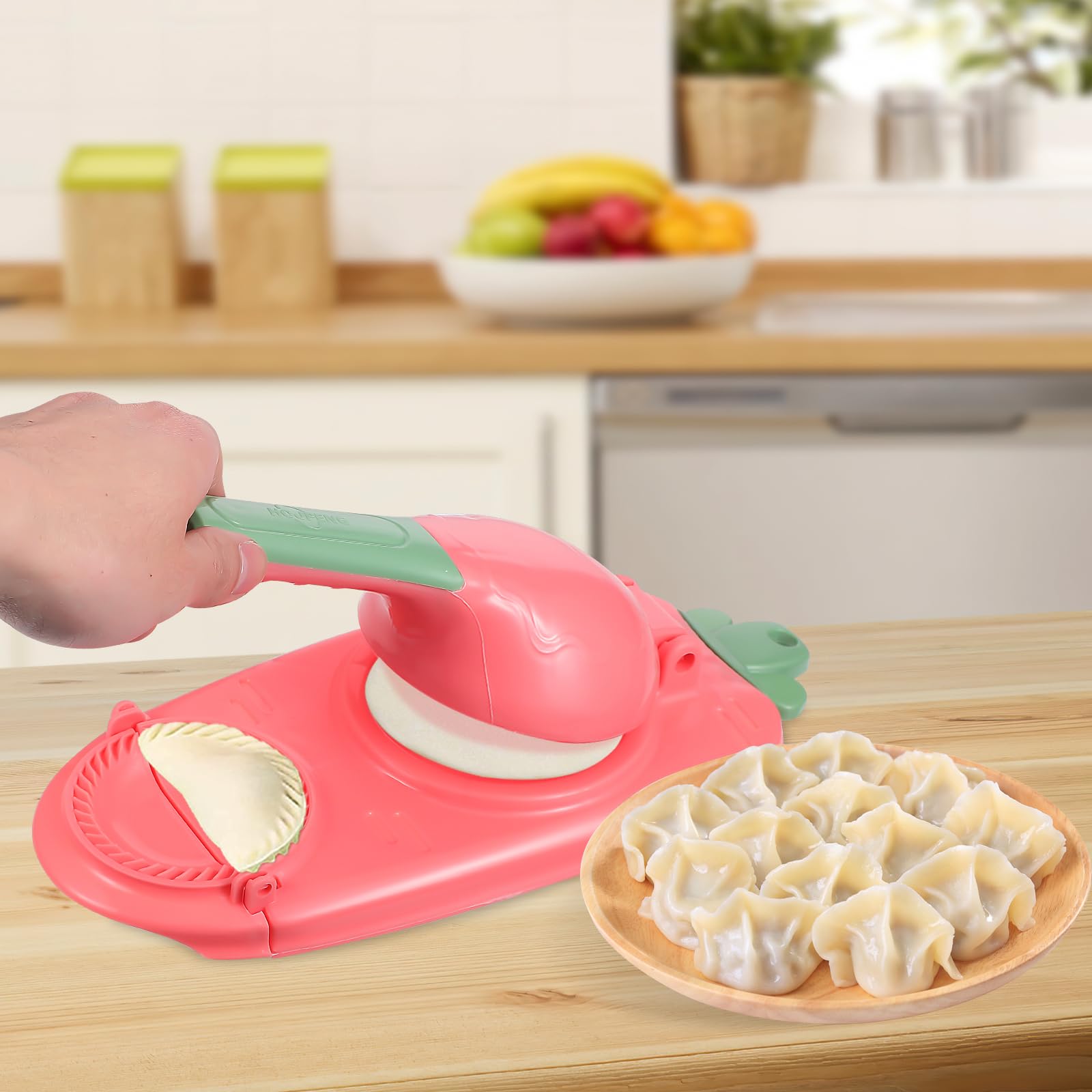 MAGICLULU 3-Piece Dough Press Set - Automatic Dumpling Maker, Pie & Tortilla Press Mold, Pastry & Rice Press Tool for Home Baking (PP Material) - Perfect for Making Dumplings, Empanadas, Wontons & More