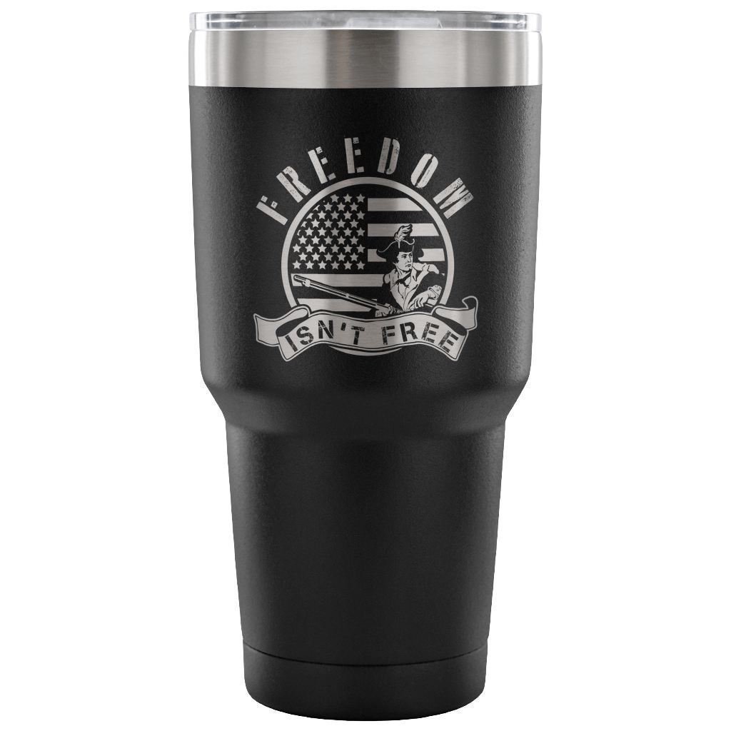 ODDITEES Patriot US Flag Tumbler - 30oz Stainless Steel Vacuum Insulated Cup with Laser Etched Freedom Design, Keeps Drinks Hot/Cold for Hours - Perfect for Coffee, Tea, Outdoor Activities & Patriotic Gifts