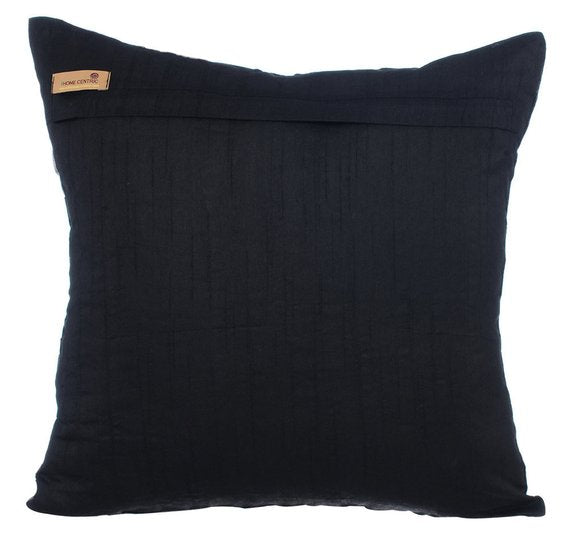 Black Cheer Black Art Silk Throw Pillow Cover - Elegant Decorative Cushion for Sofa, Bed & Home Decor