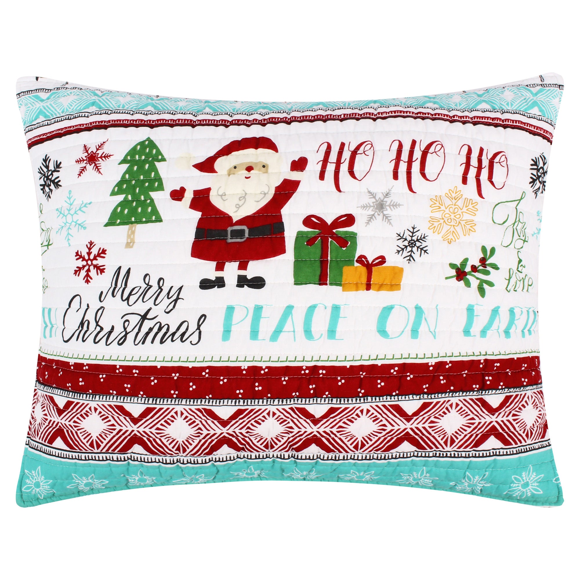 Ho Ho Holidays Quilt Set - Christmas Bedding Collection | Cozy Festive Quilt for Winter Home Decor & Holiday Guest Room