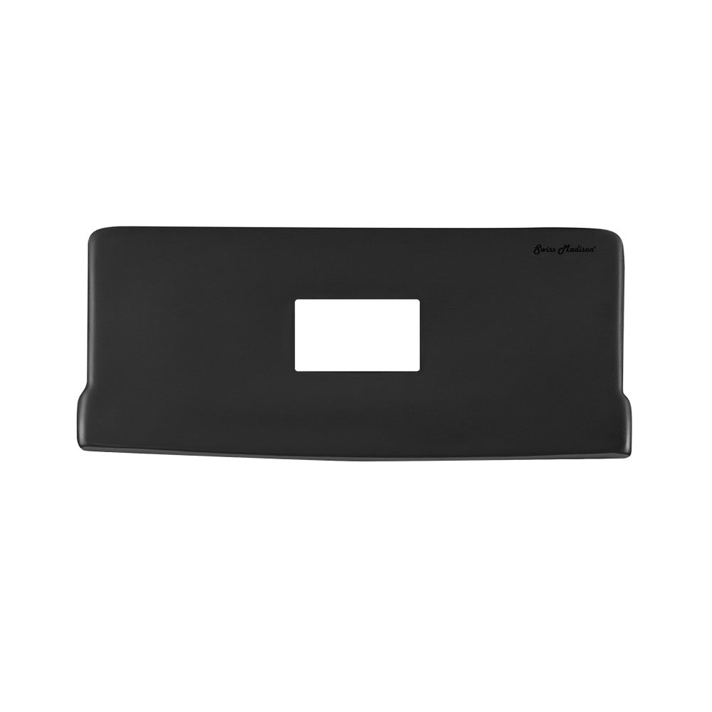 Concorde Dual Flush Toilet Tank Lid - Matte Black Finish | Water-Saving Bathroom Accessory | Perfect for Modern & Traditional Home Toilets