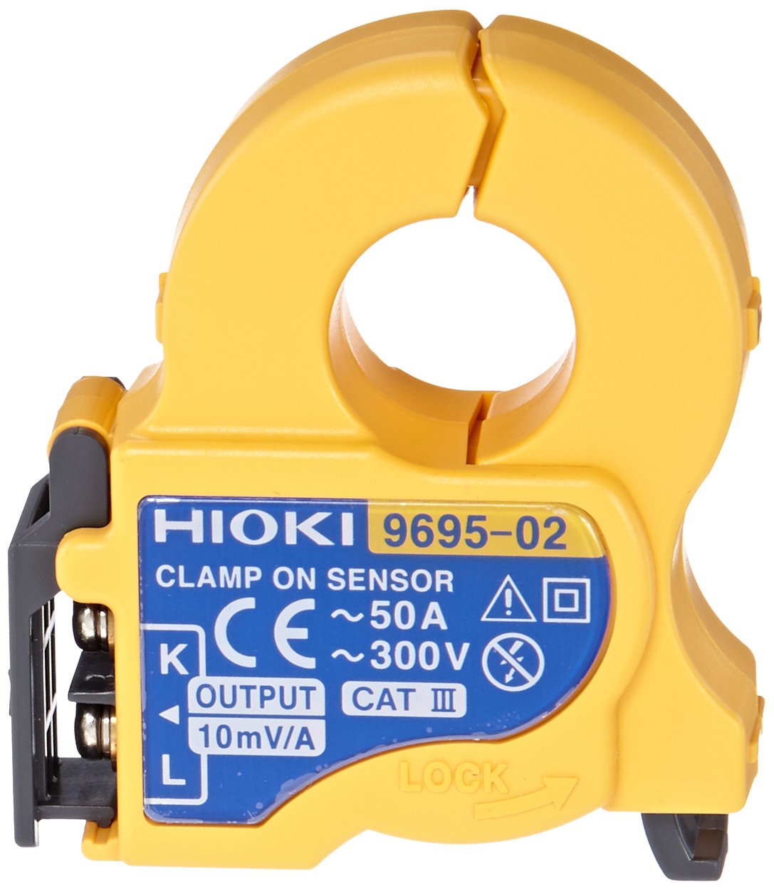 Hioki 9695-02 50A AC Current Clamp-On Sensor with Connection Cord - Perfect for Electrical Testing, HVAC Maintenance & Industrial Equipment Monitoring