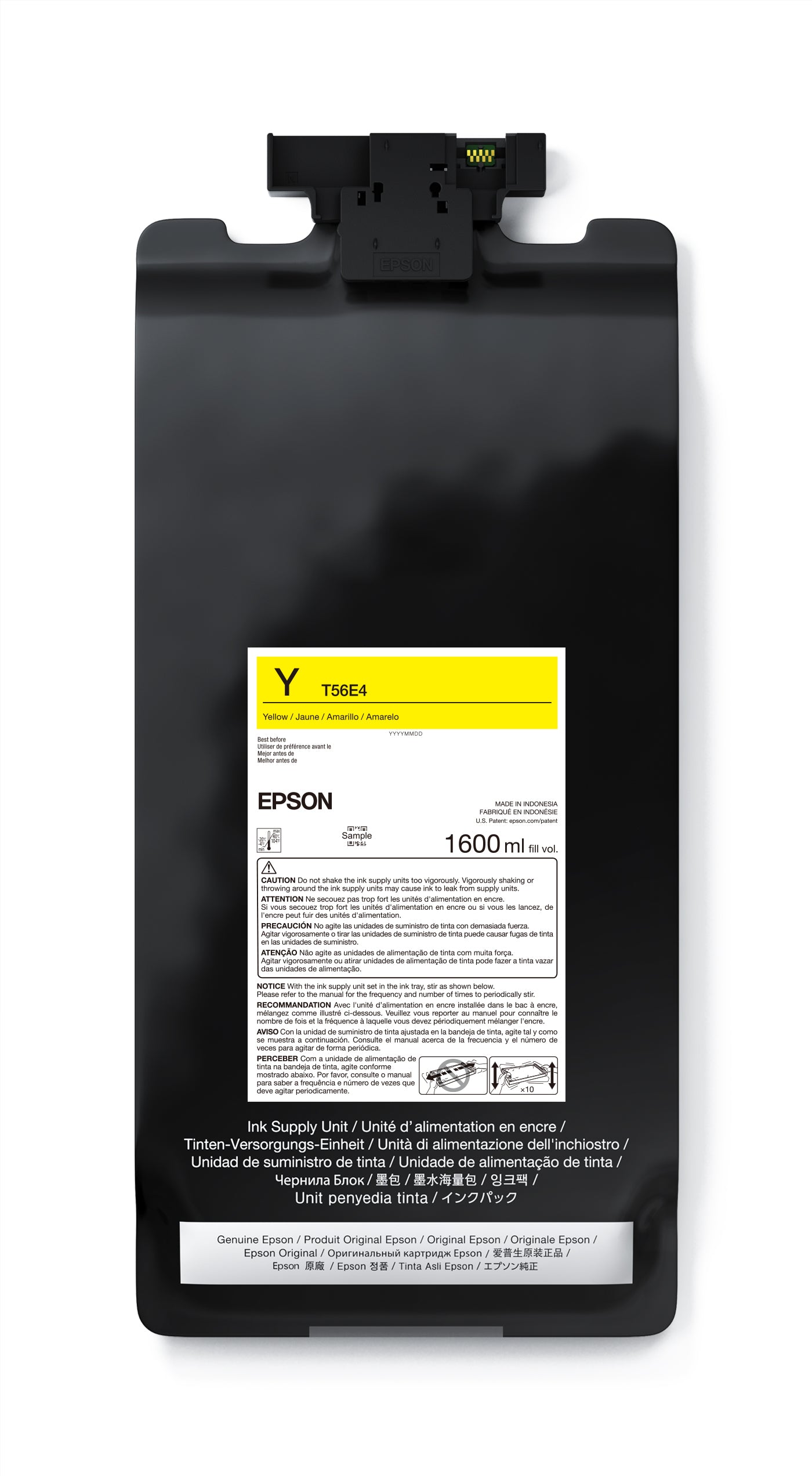 Epson UltraChrome PRO12 Yellow Ink Bag 1.6L (P20570 T56E420) - High-Quality Ink for Large Format Printers, Ideal for Professional Printing & Signage