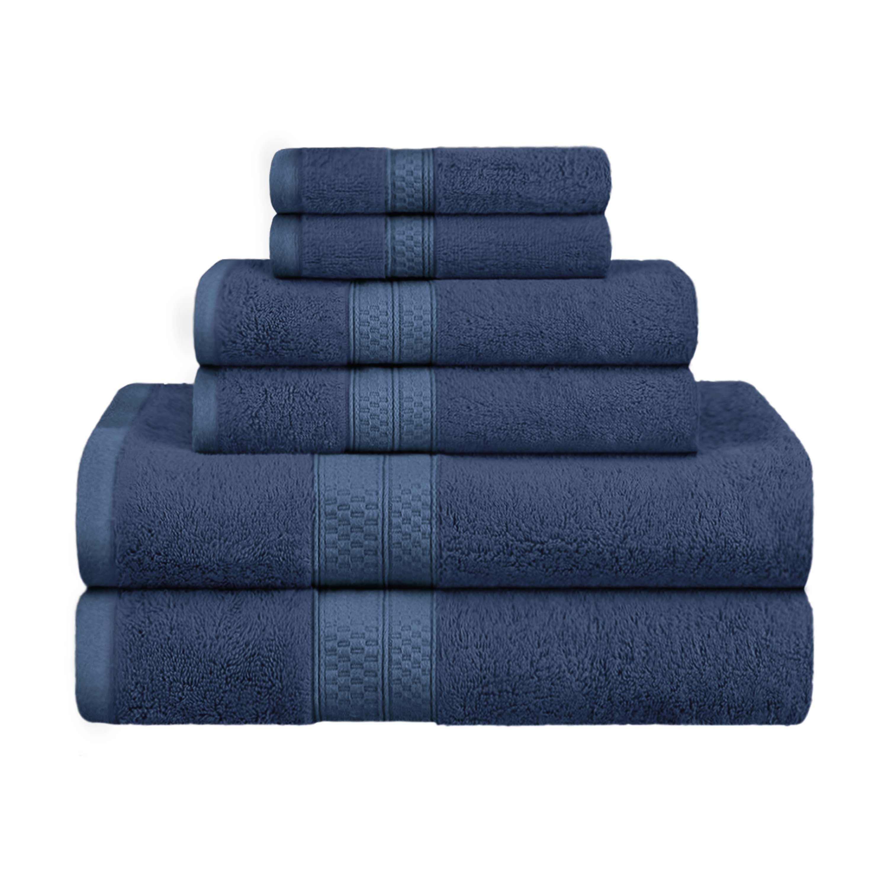 Ultra Soft Rayon Bamboo Cotton Blend 6-Piece Towel Set | Bath, Spa & Beach Towels | Luxurious & Absorbent for Home & Travel
