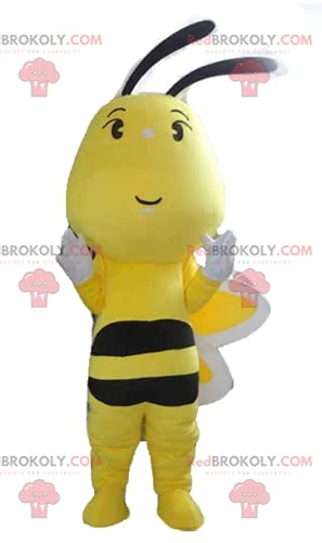 SPOTSOUND Cute Colorful Yellow Black & White Bee Mascot - Perfect for Kids' Parties, School Events & Themed Decorations
