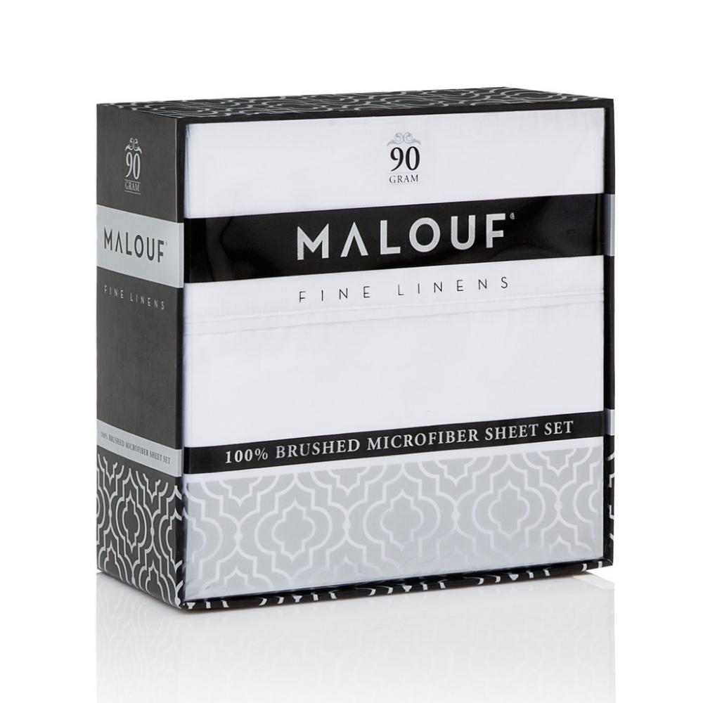 Luxury Malouf Brushed Microfiber Sheet Set - Ultra Soft Bedding for All Seasons - Perfect for Master Bedroom, Guest Room & Dormitory Use