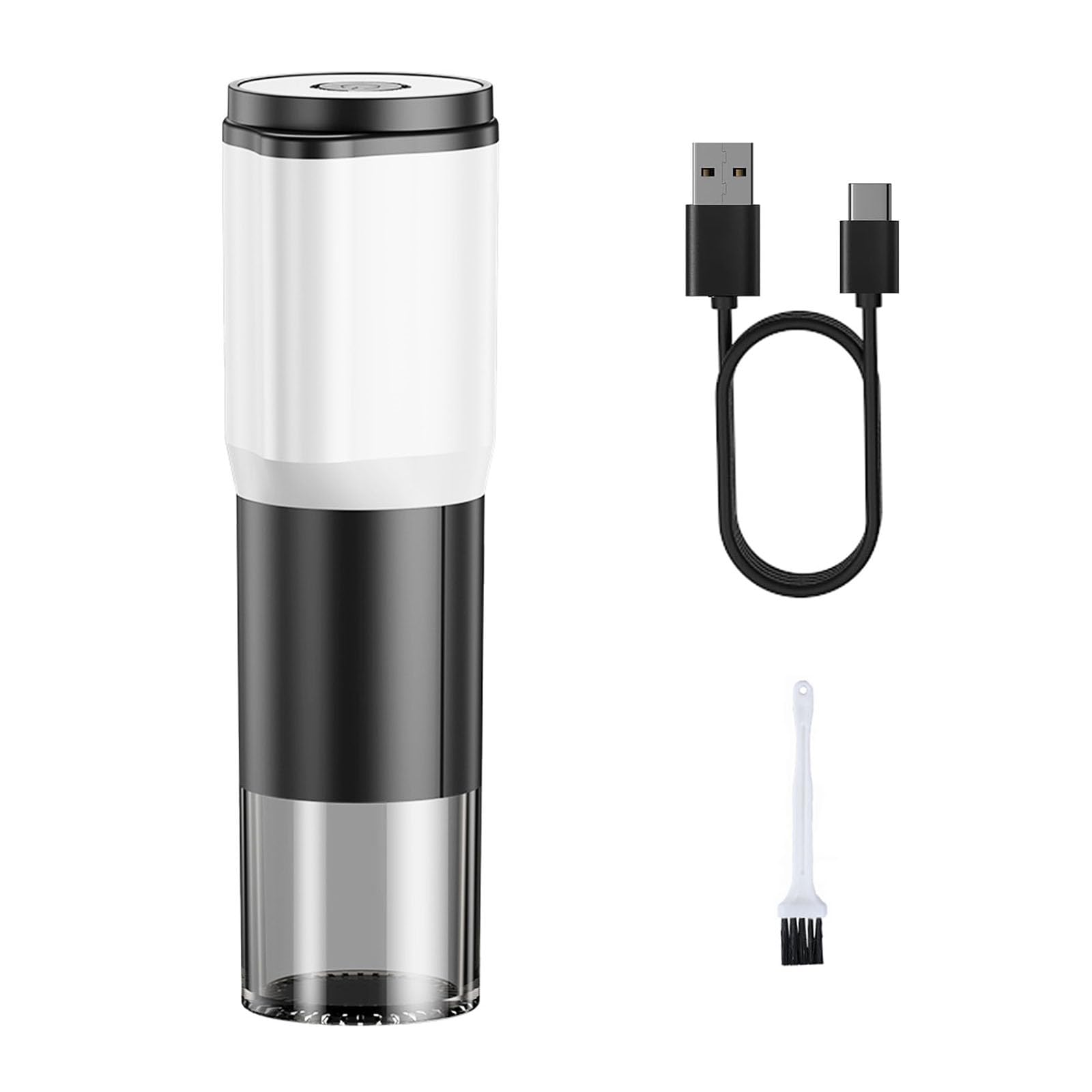T-mark Single Person Portable Conical Burr Coffee Grinder - Cordless Electric Coffee Bean Grinder with Clean Brush for Travel, Camping, Office & Home Use | Perfect for Fresh Ground Coffee Anywhere