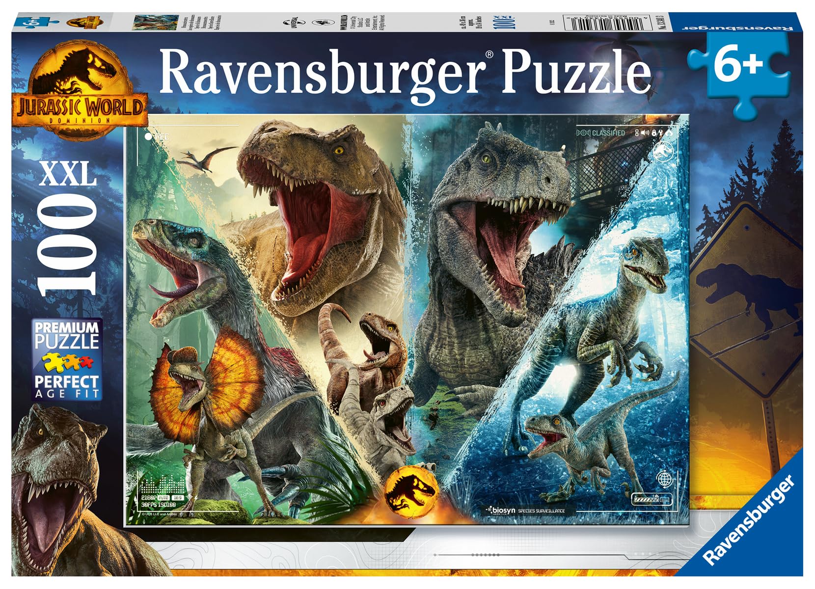 Ravensburger Jurassic World 100-Piece XXL Jigsaw Puzzle for Kids Ages 6+ | Large 49x36cm Puzzle | Perfect Gift for Boys & Girls | Fun Educational Toy for Family Game Night & Birthday Parties