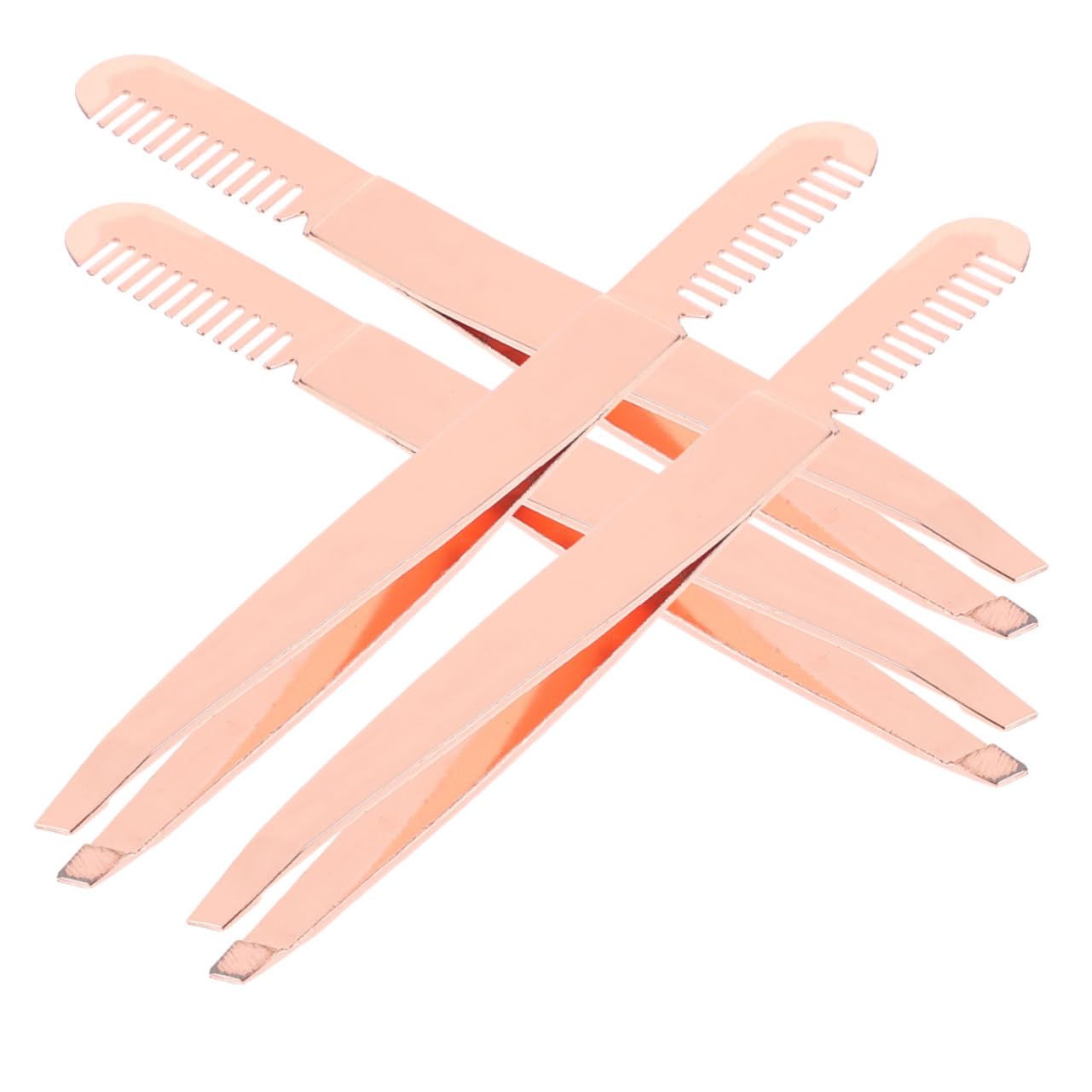 FOMIYES 4-Piece Professional Stainless Steel Eyebrow & Eyelash Kit - Includes Tweezers, Scissors, Lash Comb, and Hair Clippers for Men - Perfect for Lash Lifts, Cluster Lashes, and Precision Grooming at Home or Salon