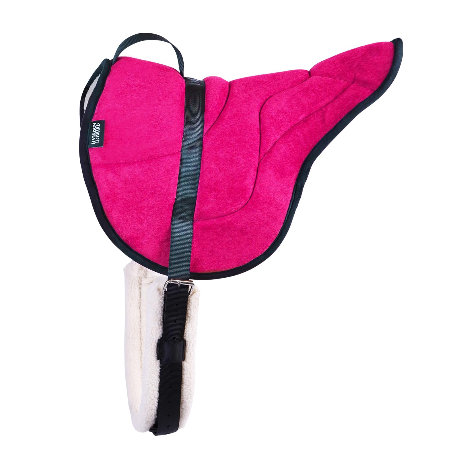 Harrison Howard Equestrian Saddle Pad - Breathable Horse Riding Pad with Girth for Western & English Riding - Perfect for Trail Riding, Training & Show Jumping