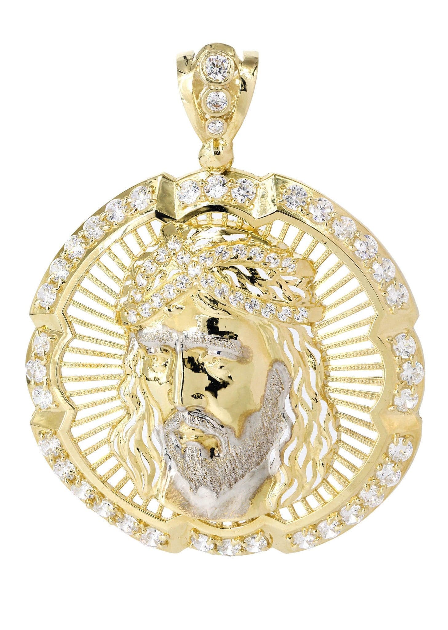 10K Gold Jesus Piece Pendant Necklace - 18.7 Grams Religious Jewelry for Men & Women - Perfect for Church, Gifts & Everyday Wear