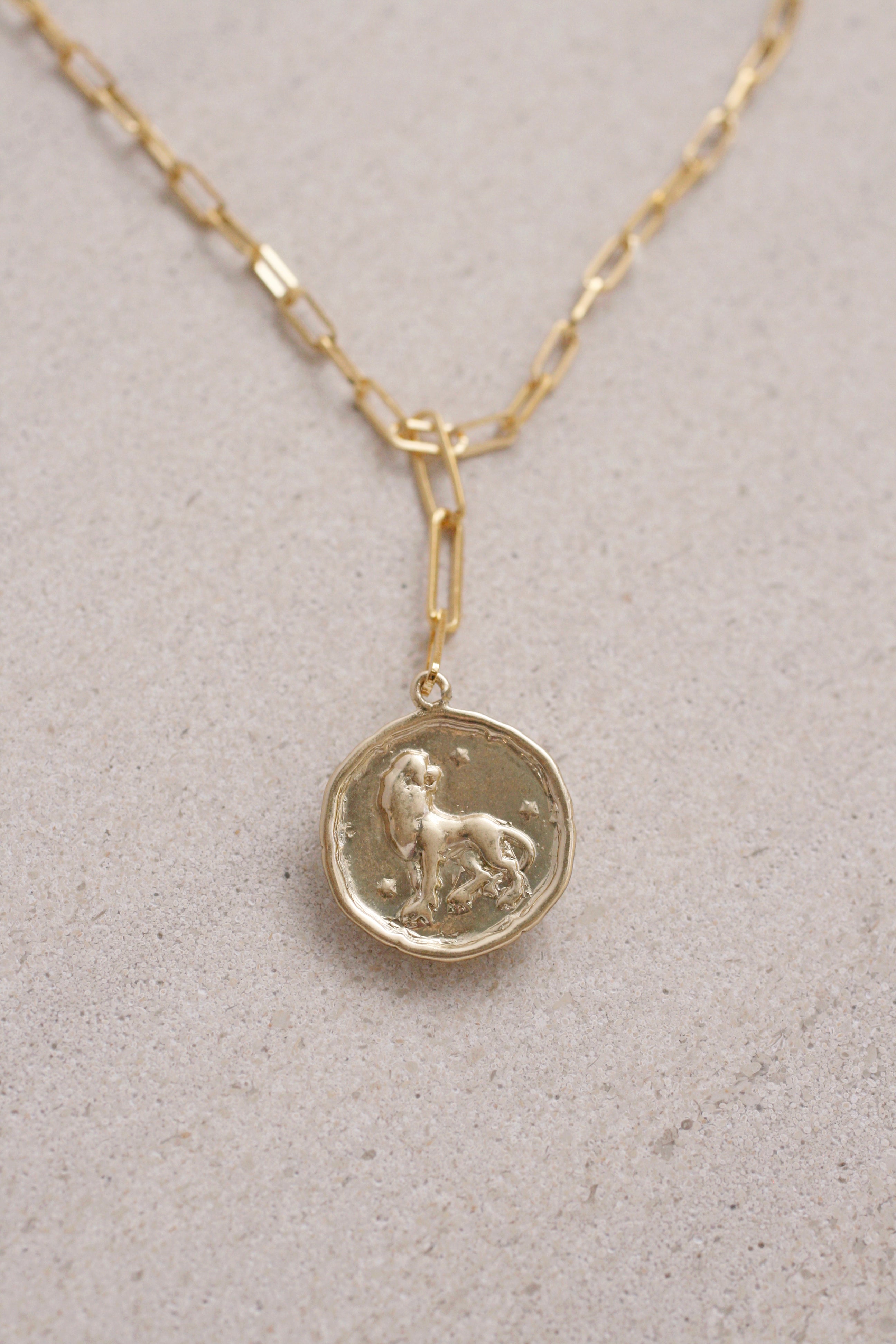 Stylish Paperclip Chain Zodiac Necklace - Personalized Zodiac Sign Jewelry for Women - Perfect for Daily Wear, Gifts & Special Occasions