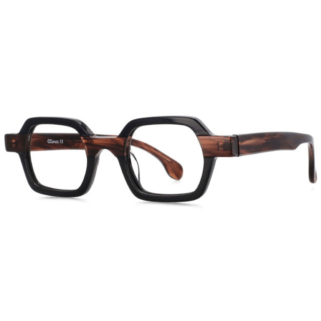 Stylish Dud Small Square Acetate Optical Glasses Frame - Trendy Eyewear for Men & Women - Perfect for Reading, Work, and Everyday Fashion