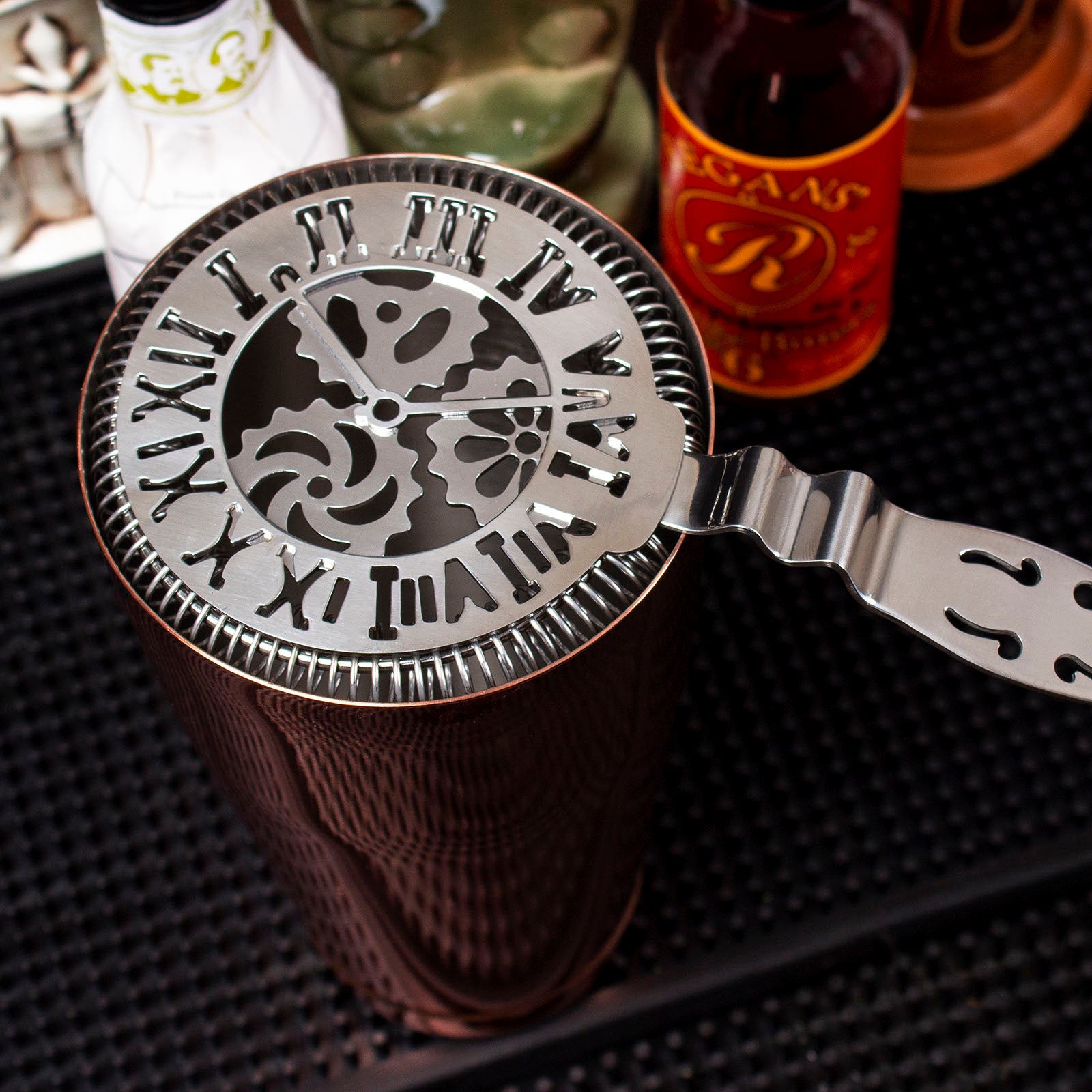 BarConic® Tick Tock No Prong Cocktail Strainer - Premium Stainless Steel Bar Tool for Mixing Drinks | Perfect for Home Bars, Cocktail Parties & Professional Bartending