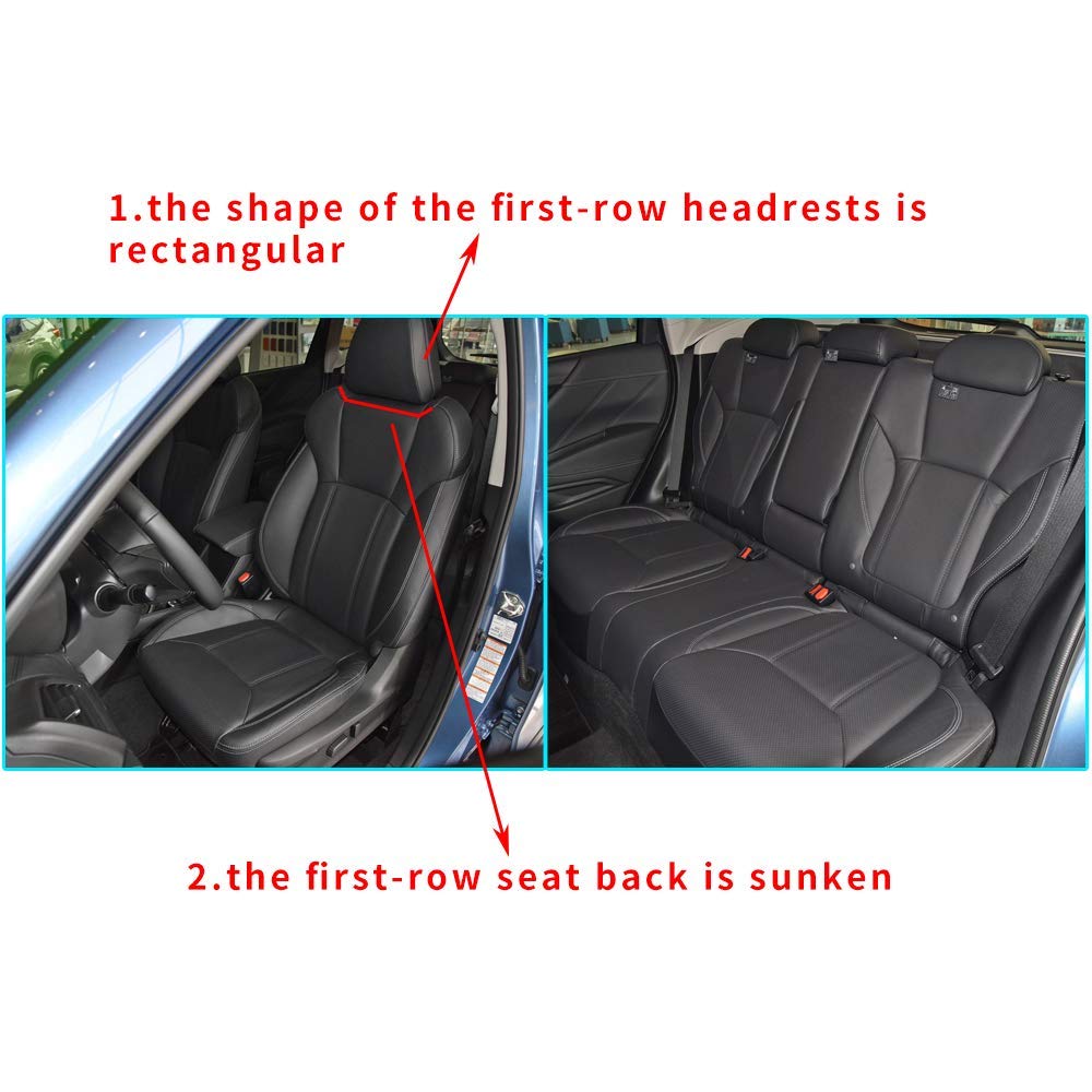 Premium Genuine Leather Car Seat Covers Full Set for Subaru Forester 2019 - Front & Rear Seats with Airbag Compatibility | Perfect for Road Trips, Daily Commuting & Vehicle Protection