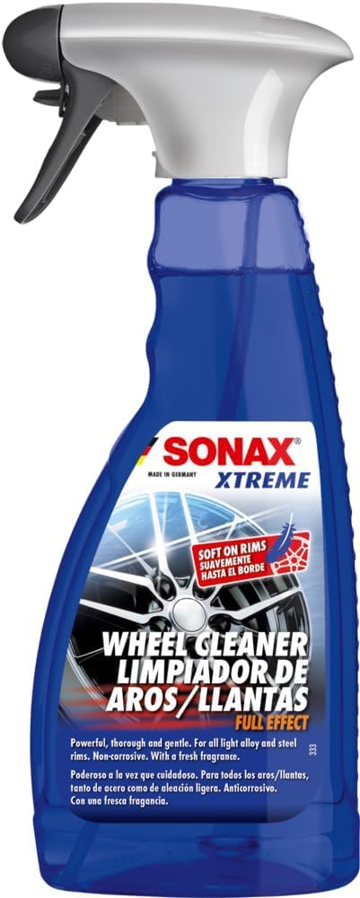SONAX 1837512 Xtreme Wheel Cleaner - Heavy Duty Brake Dust Remover for Alloy & Chrome Rims - Safe for Painted Wheels - Perfect for Car Detailing & Auto Maintenance
