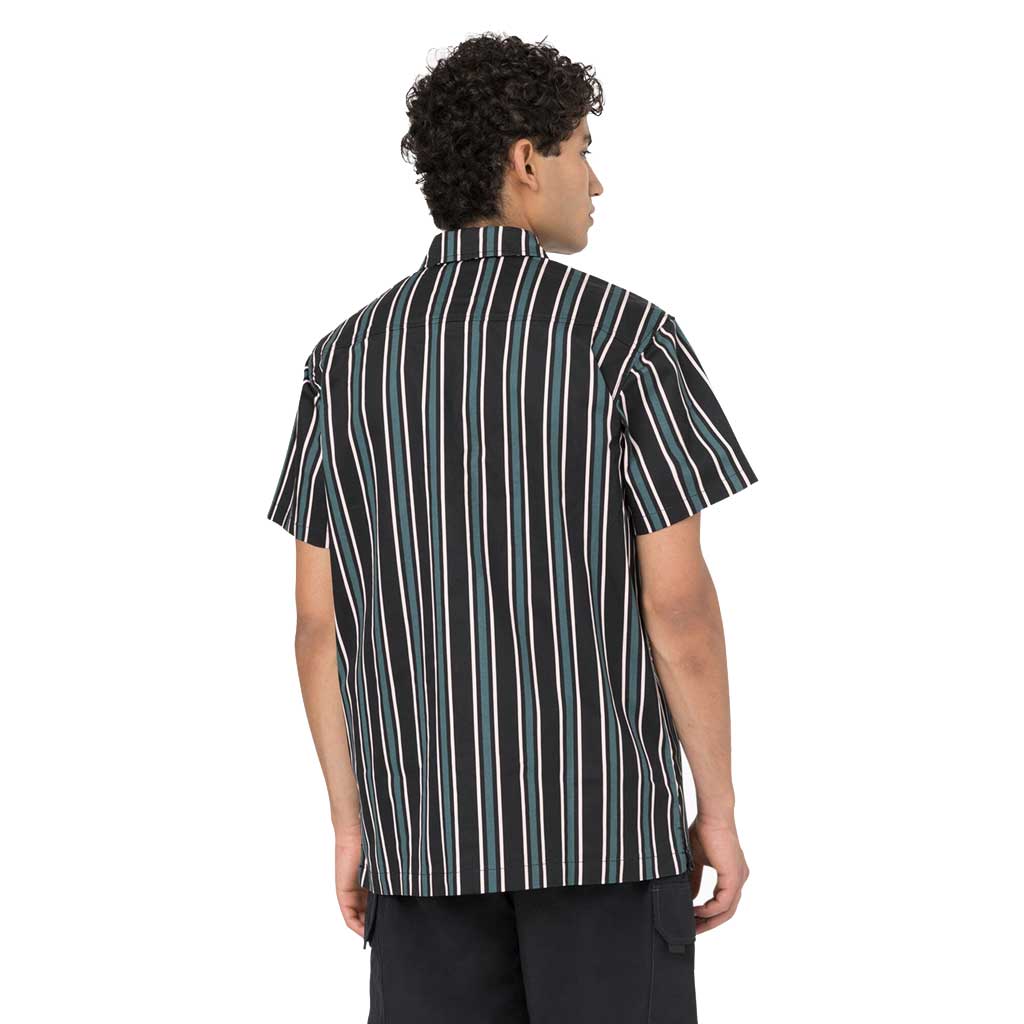 Dickies Skate Woven Shirt for Men - Lincoln Green Workwear & Streetwear - Durable Button-Up Shirt for Skating, Work & Casual Wear