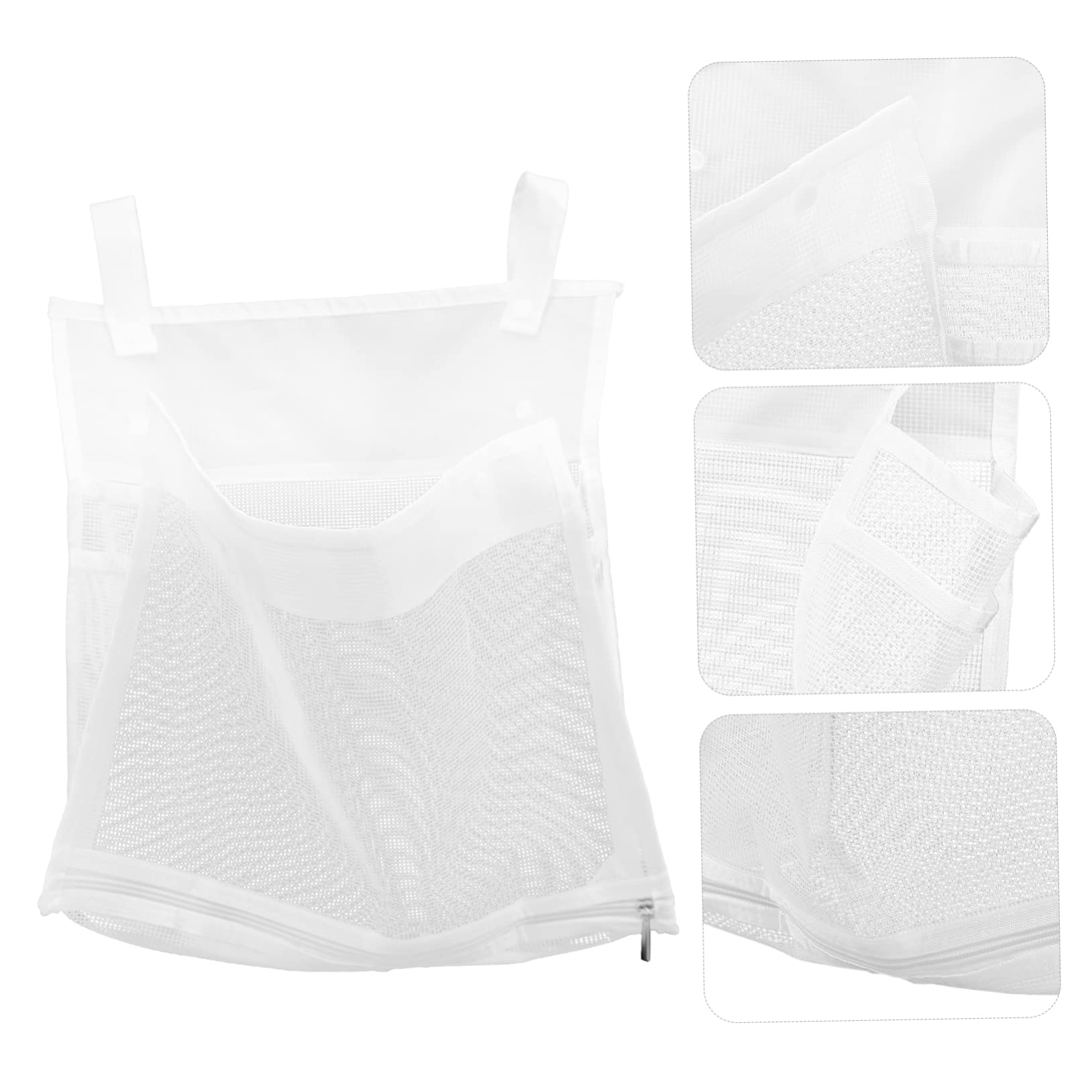 UPKOCH 3-Piece Bath Toy Organizer Set - Mesh Storage Bags for Kids Bath Toys, Durable Waterproof Toy Net for Bathtub Organization (White) - Perfect for Baby Bath Time & Nursery Toy Storage