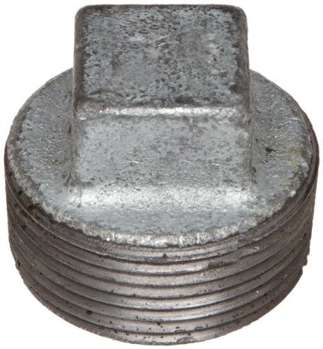 2 Inch MPT Galvanized Malleable Iron Plug - Heavy Duty Anvil Pipe Fitting for Plumbing, Irrigation & Industrial Applications