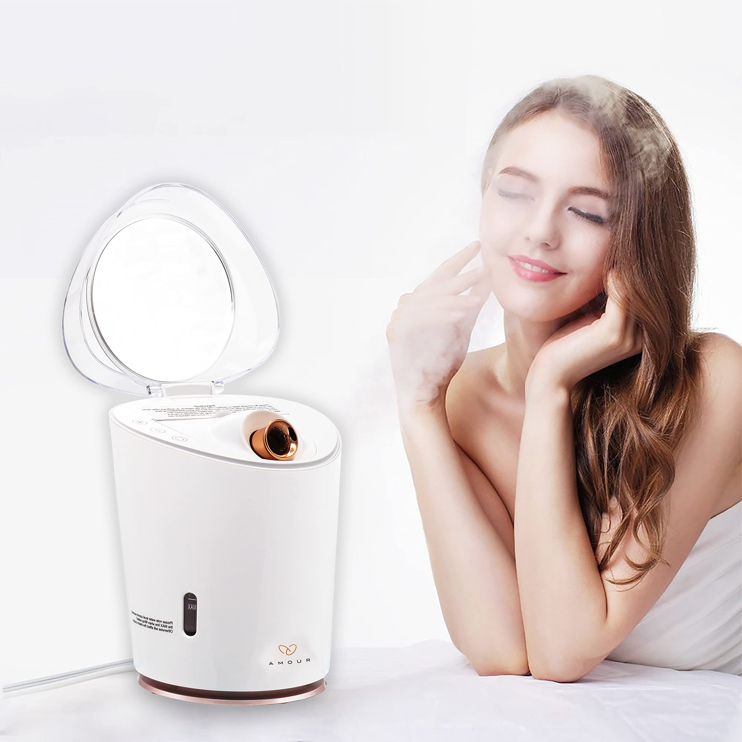 Professional 4-in-1 Nano Ionic Aromatherapy Facial Steamer - Hot & Cold Steam for Spa, Humidifier, Pore Cleansing & Blackhead Removal | Perfect for Home Spa, Salon Treatments & Skincare Routines