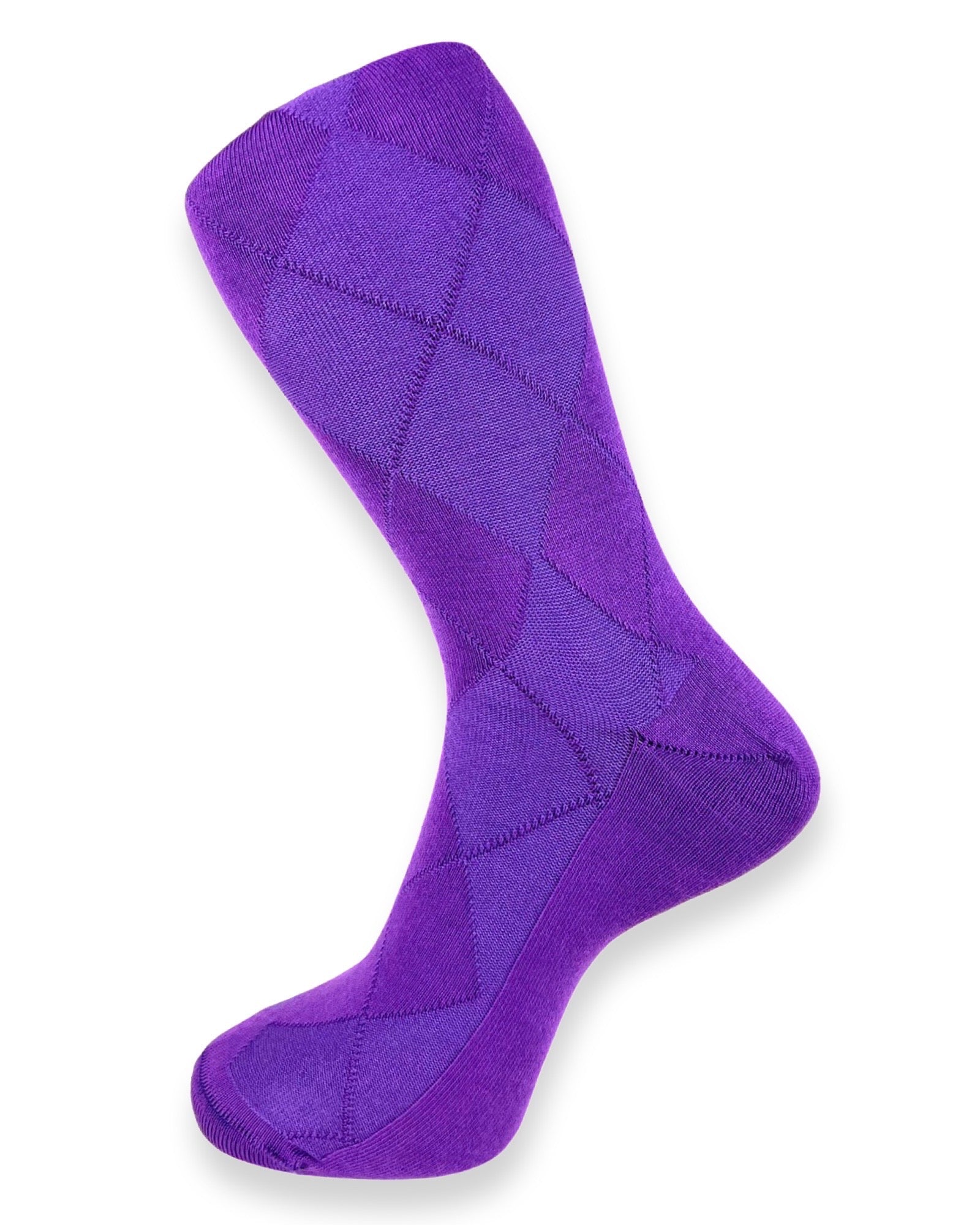 DÉCLIC Plain Diamond Socks for Women - Soft Comfortable Purple Ankle Socks - Perfect for Casual Wear, Workouts & Everyday Use