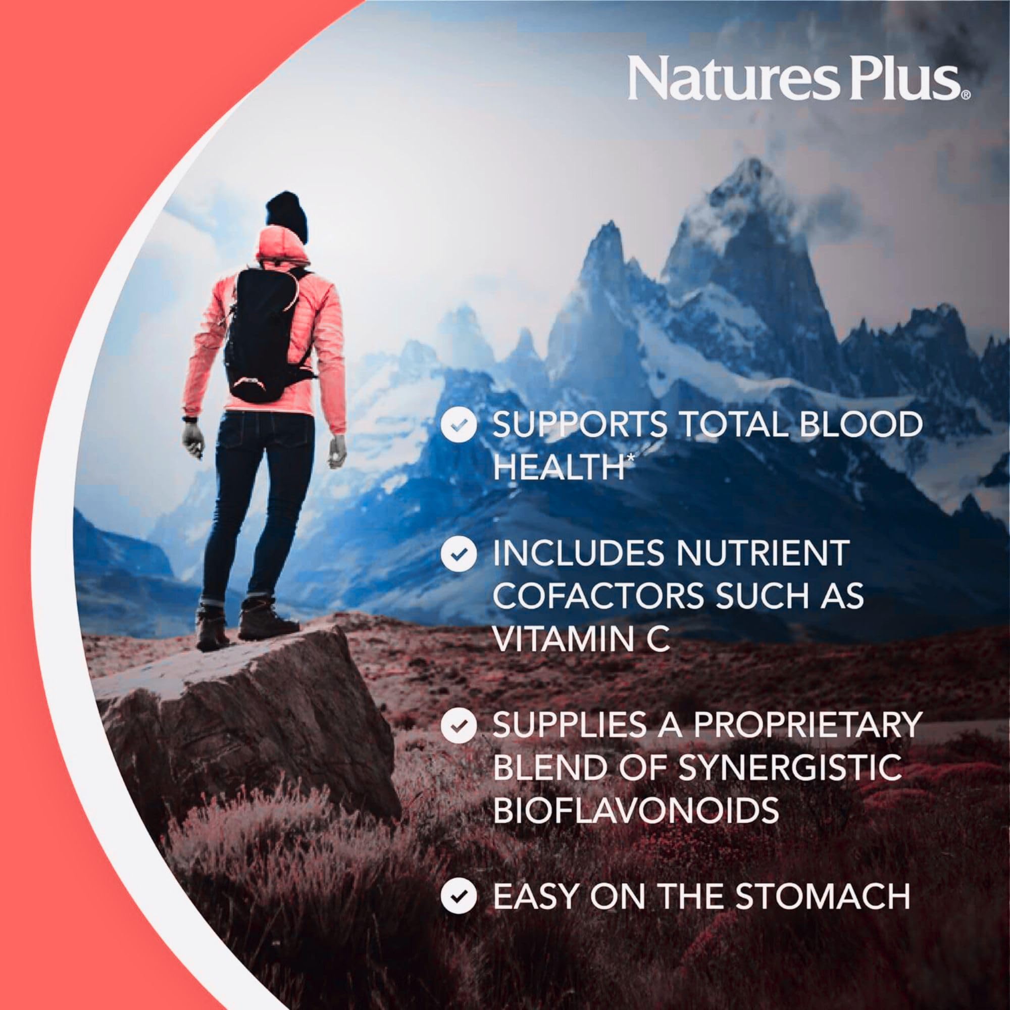 NaturesPlus Hema-Plex Iron Supplement - 60 Fast-Acting Vegan Capsules with 85mg Chelated Iron, Vitamin C & Bioflavonoids - Supports Blood Health & Energy - Gluten Free, Non-GMO - 30 Servings for Anemia & Fatigue Relief