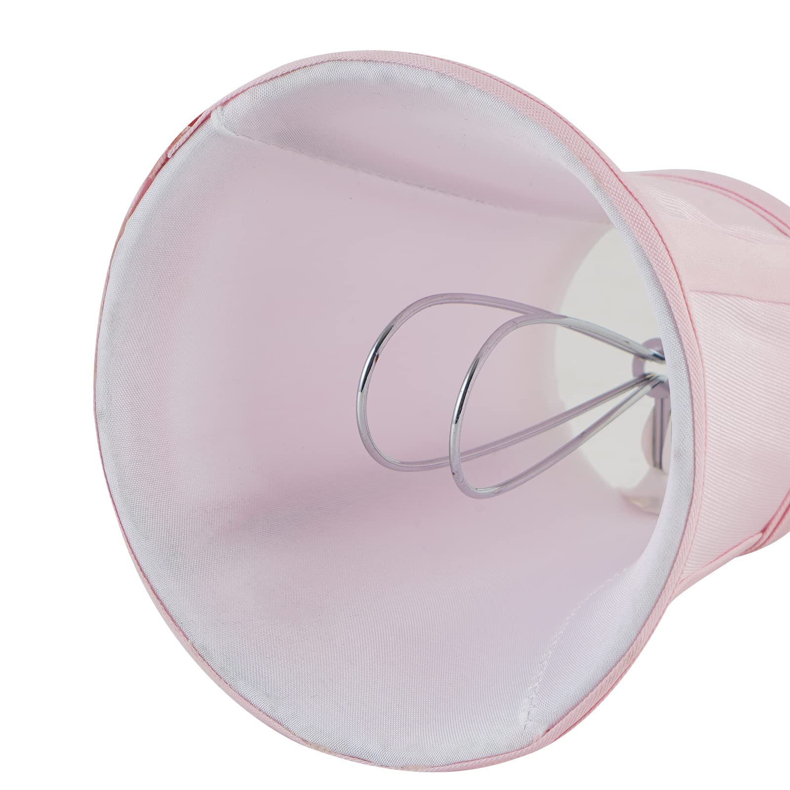 Mini Clip-On Lamp Shade for Candelabra Bulbs - Pink Barrel Fabric Shade Fits Candle Bulbs, Perfect for Chandeliers, Wall Lamps & DIY Lighting Projects - Home Decor, Bedroom, Living Room, Dining Room Lighting Accessory (1 Pack)