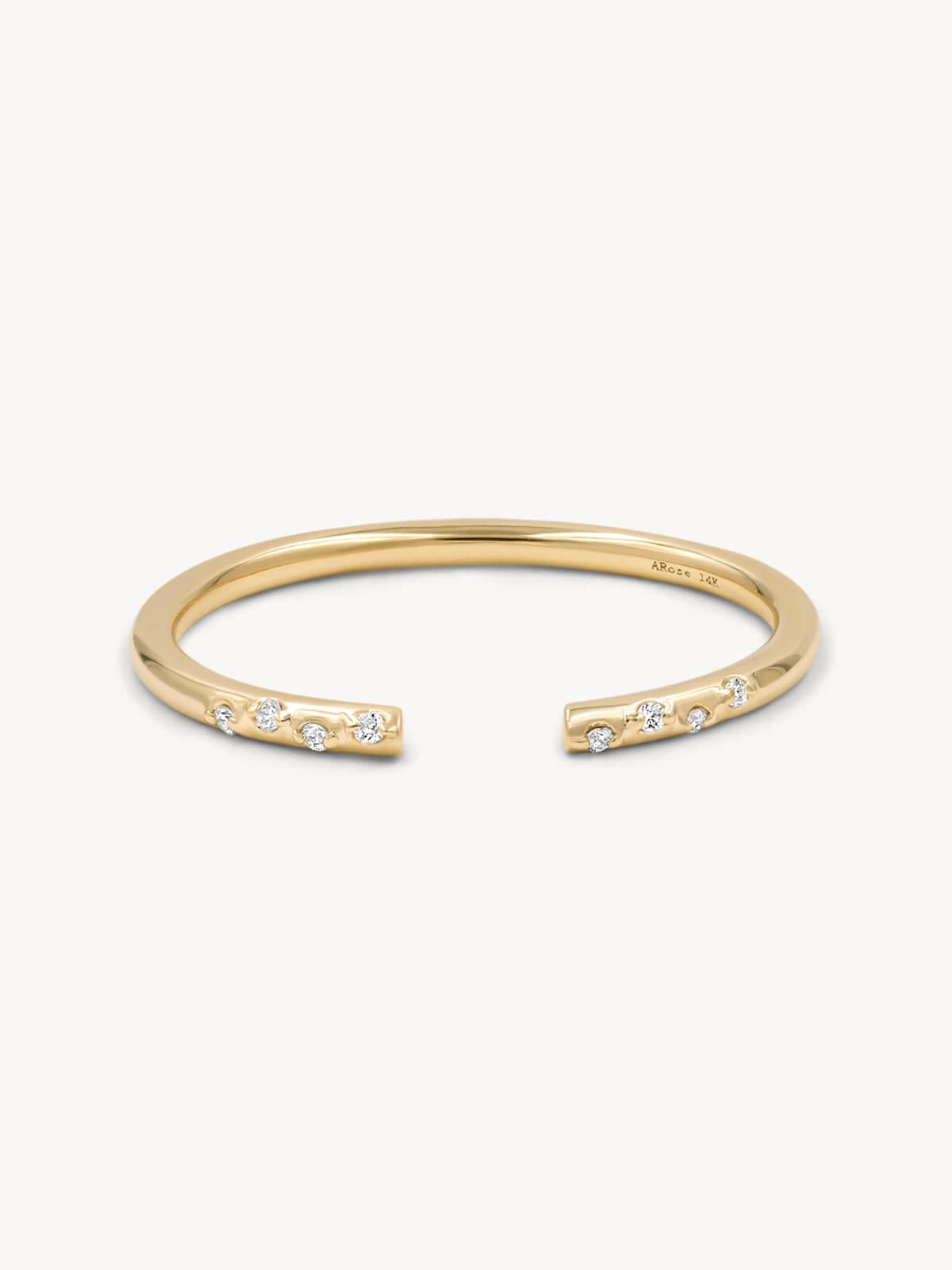 Starry Diamond Cuff Ring for Women - 14K Gold Plated Elegant Stackable Bracelet Ring - Perfect for Weddings, Parties & Special Occasions