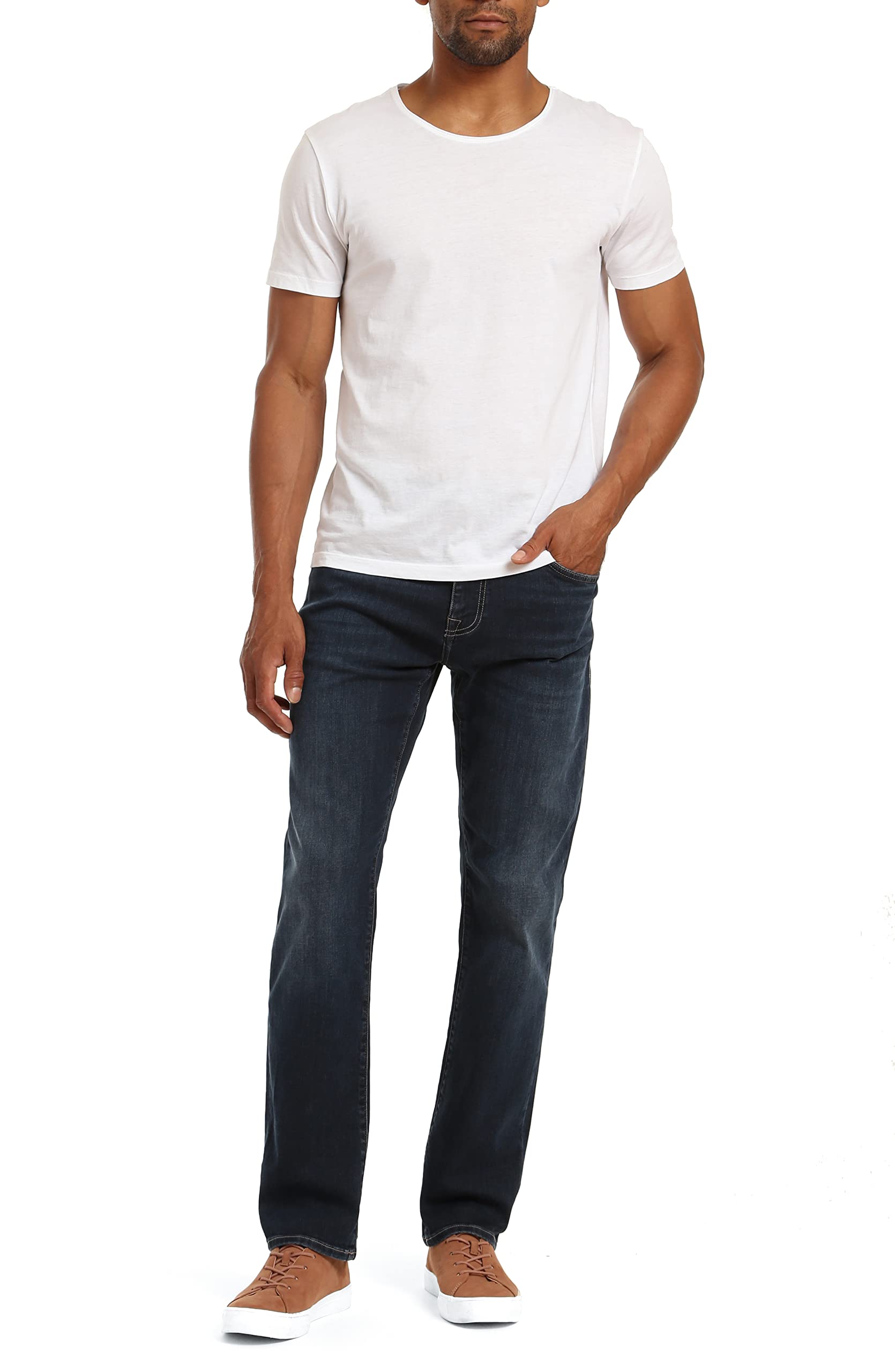 Mavi Zach Men's Regular Rise Straight Leg Jeans - Comfortable Denim Pants for Casual Wear & Everyday Outfits