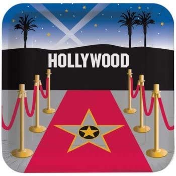 Hollywood Movie Themed 9-Inch Decorative Plates - Perfect for Film Lovers, Party Decor, and Collectible Display