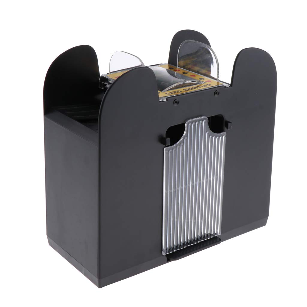 Fancyes Automatic 6 Deck Card Shuffler Machine - Portable Casino Quality Card Shuffler for Poker, Blackjack & Card Games - Perfect for Home, Travel & Game Nights