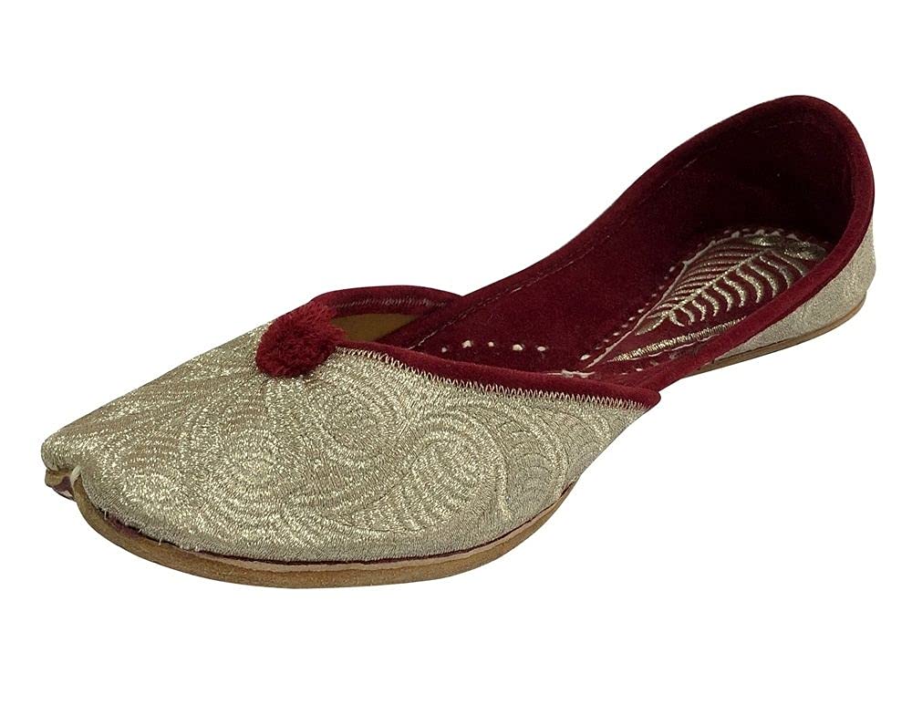 Handmade Indian Beaded Jutti Flats for Women | Traditional Ethnic Bohemian Sandals | Perfect for Festivals, Weddings & Cultural Events