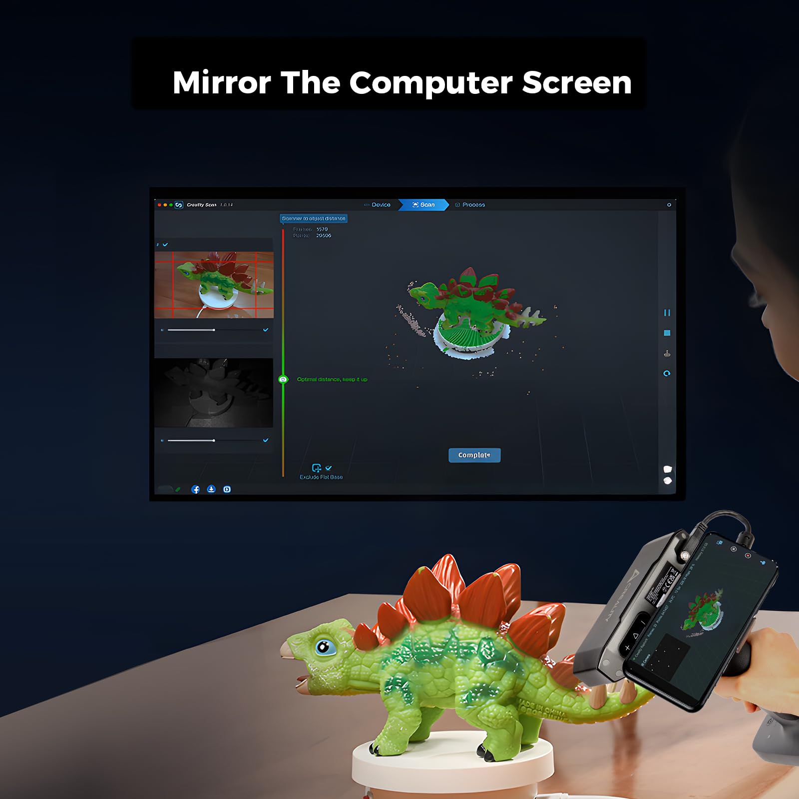 Creality Scan Bridge for CR-Scan Otter 3D Scanner - Wireless Scanning Kit Compatible with iPhone & Android | Mirror Screen Display | Perfect for 3D Printing, Modeling & Digital Archiving Projects