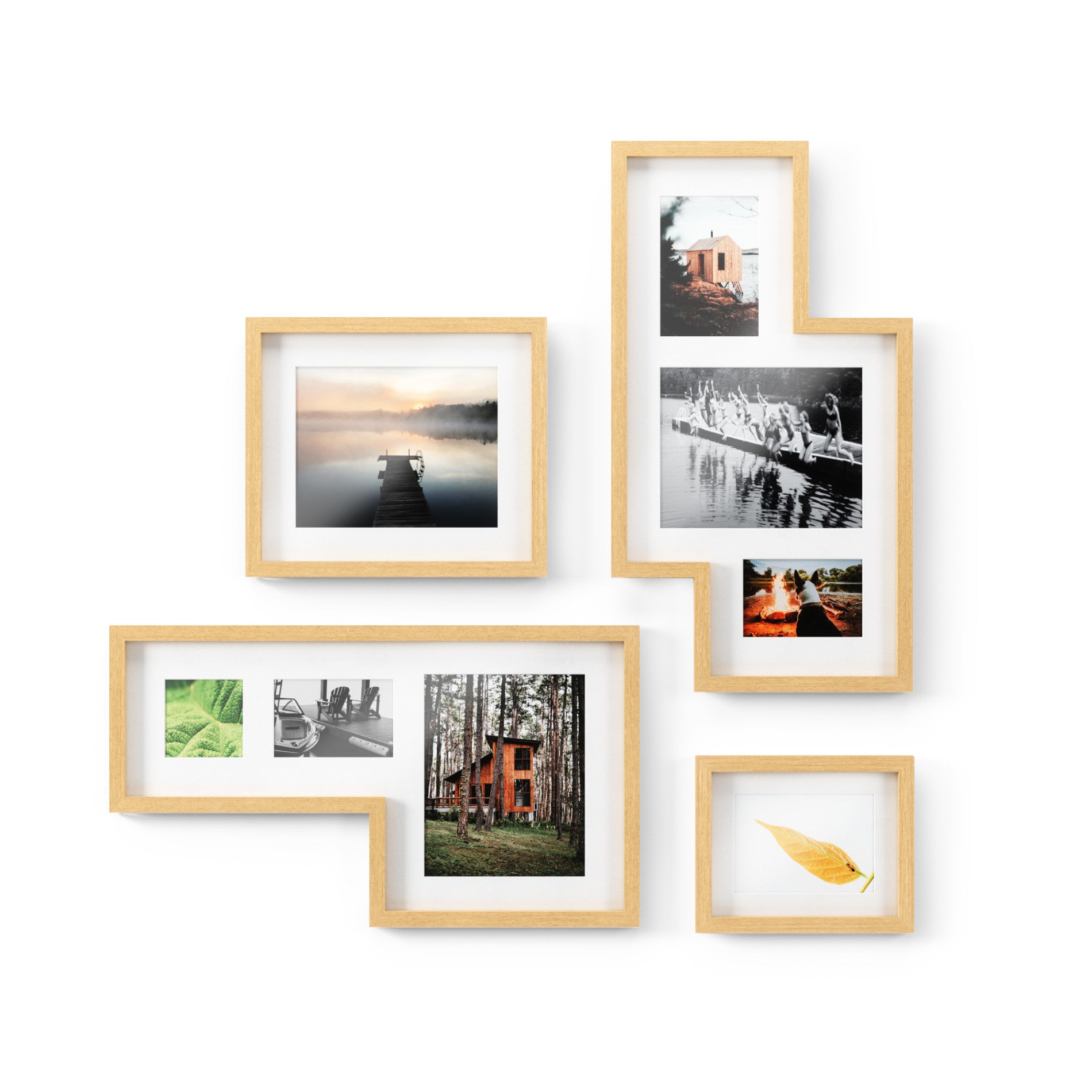 Mingle Wall Picture Frames Set of 4 - 8x10 10x12 Inches Black Gallery Frames for Home Decor, Living Room, Bedroom & Office Wall Art Display