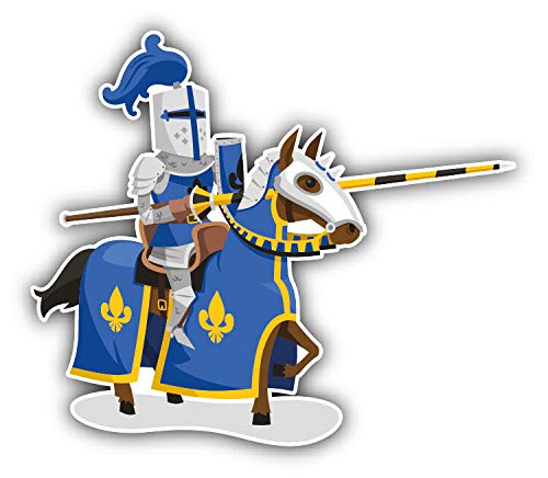 Knight on Horseback Vinyl Magnetic Car Sticker - 5'' x 4'' Flexible Bumper Magnet for Trucks, Cars & Windows - Durable Decorative Accessory for Vehicles, Offices & Home Decor