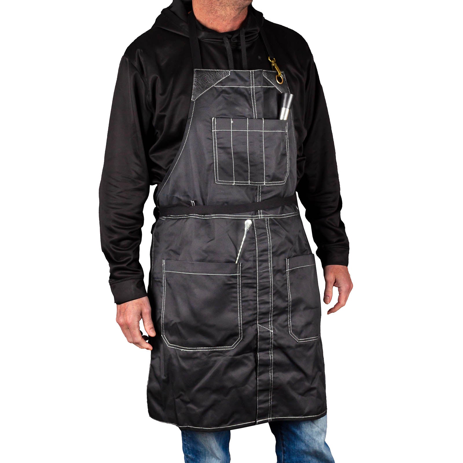 BarConic® Twill Apron with Adjustable Waist Strap - Durable & Stylish Kitchen, BBQ, Cooking & Grilling Apron for Chefs & Home Cooks
