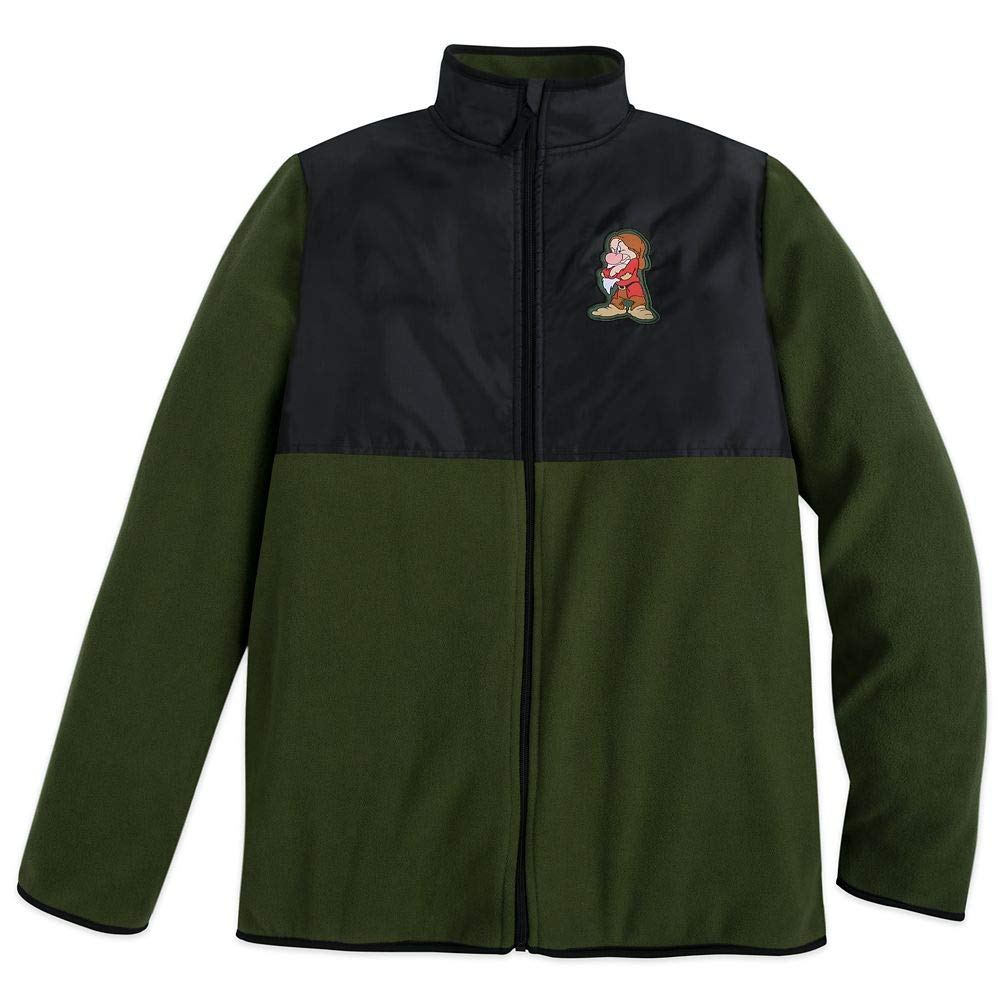Disney Grumpy Fleece Jacket for Adults - Soft & Warm Pullover Hoodie with Character Design - Perfect for Casual Wear, Cosplay & Disney Theme Park Visits