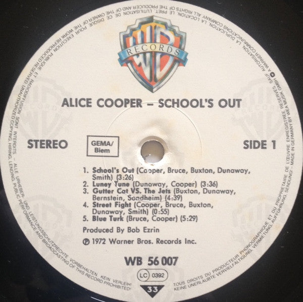 Alice Cooper - School's Out Vinyl LP Album (NM/Mint Condition) - Limited Edition Rock Music Collectible for Home Listening & Vinyl Enthusiasts