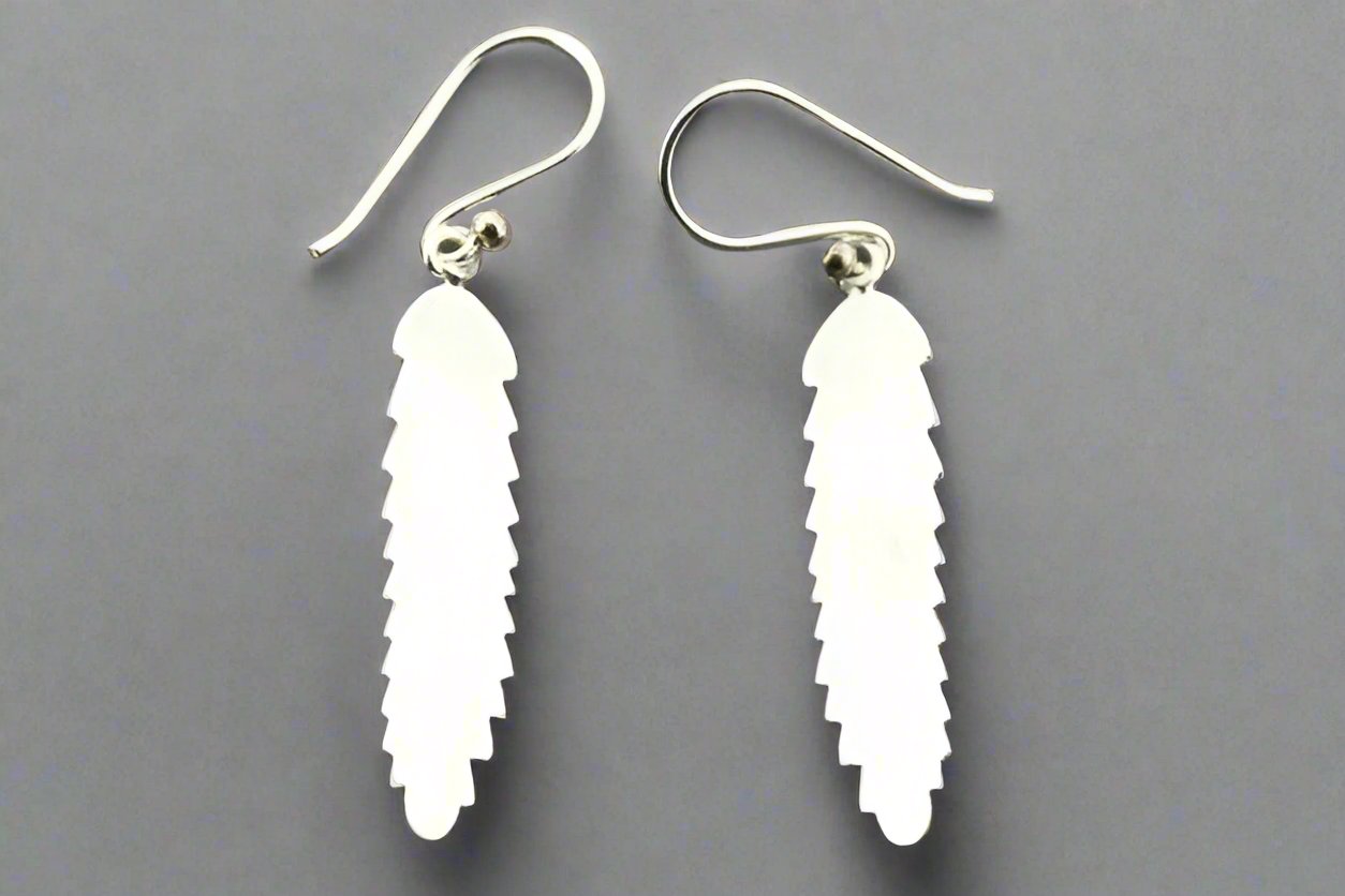 Stylish Sterling Silver Papaya Leaf Earrings for Women - Perfect for Boho, Summer & Beach Outfits
