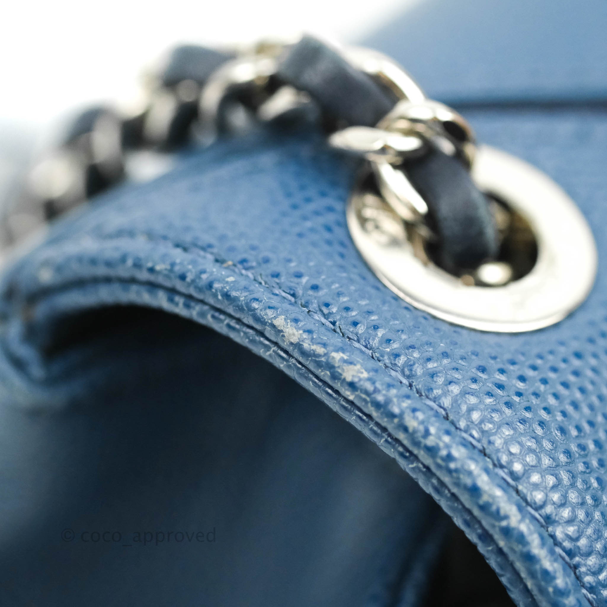 Chanel CC Chevron Flap Bag in Navy Caviar Leather with Silver Hardware - Luxury Shoulder Bag for Women, Perfect for Evening Events & Date Nights