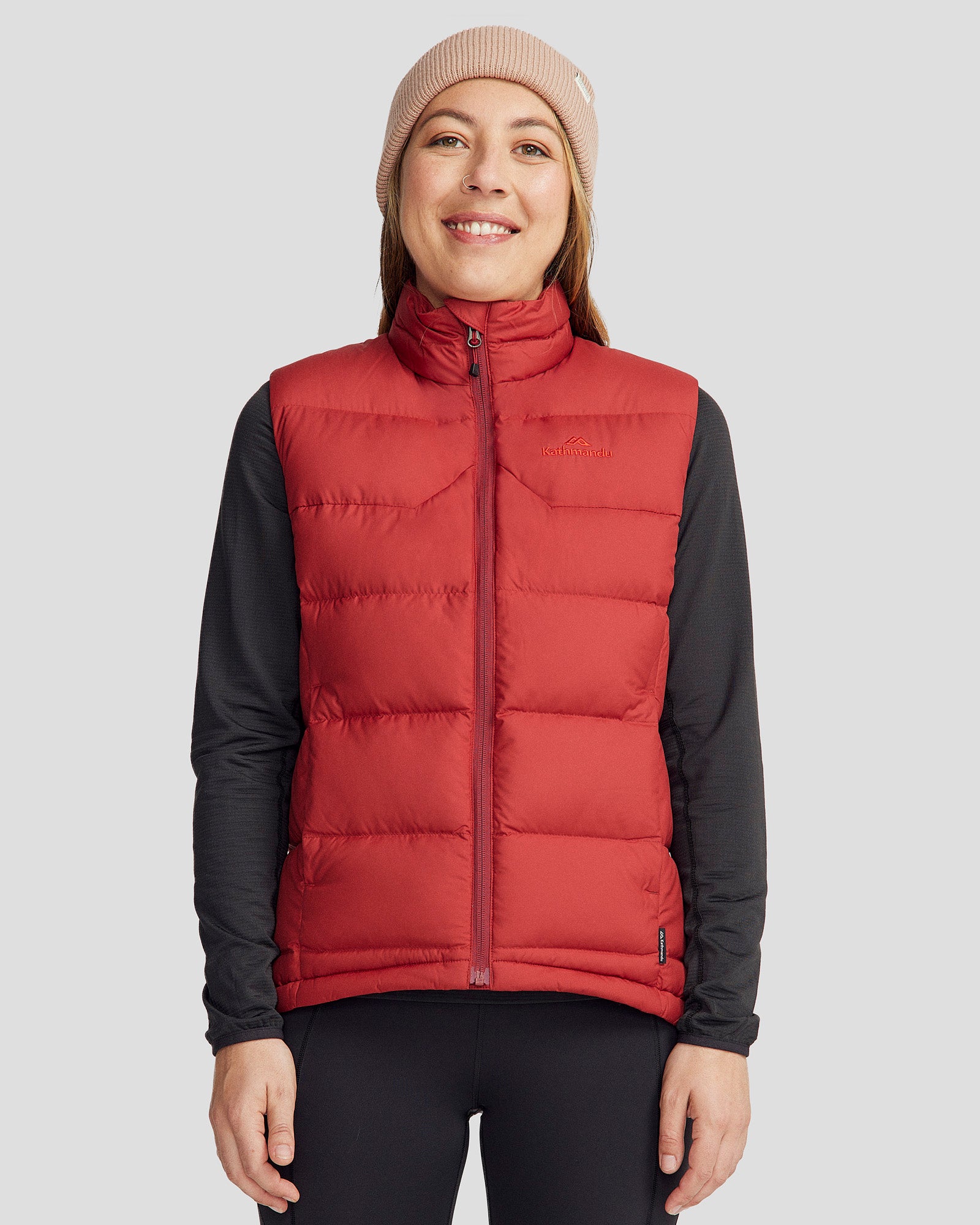 Women's Epiq Down Vest - Lightweight Warm Winter Puffer Jacket for Outdoor Activities | Pinot Color | Perfect for Hiking, Skiing & Cold Weather Fashion